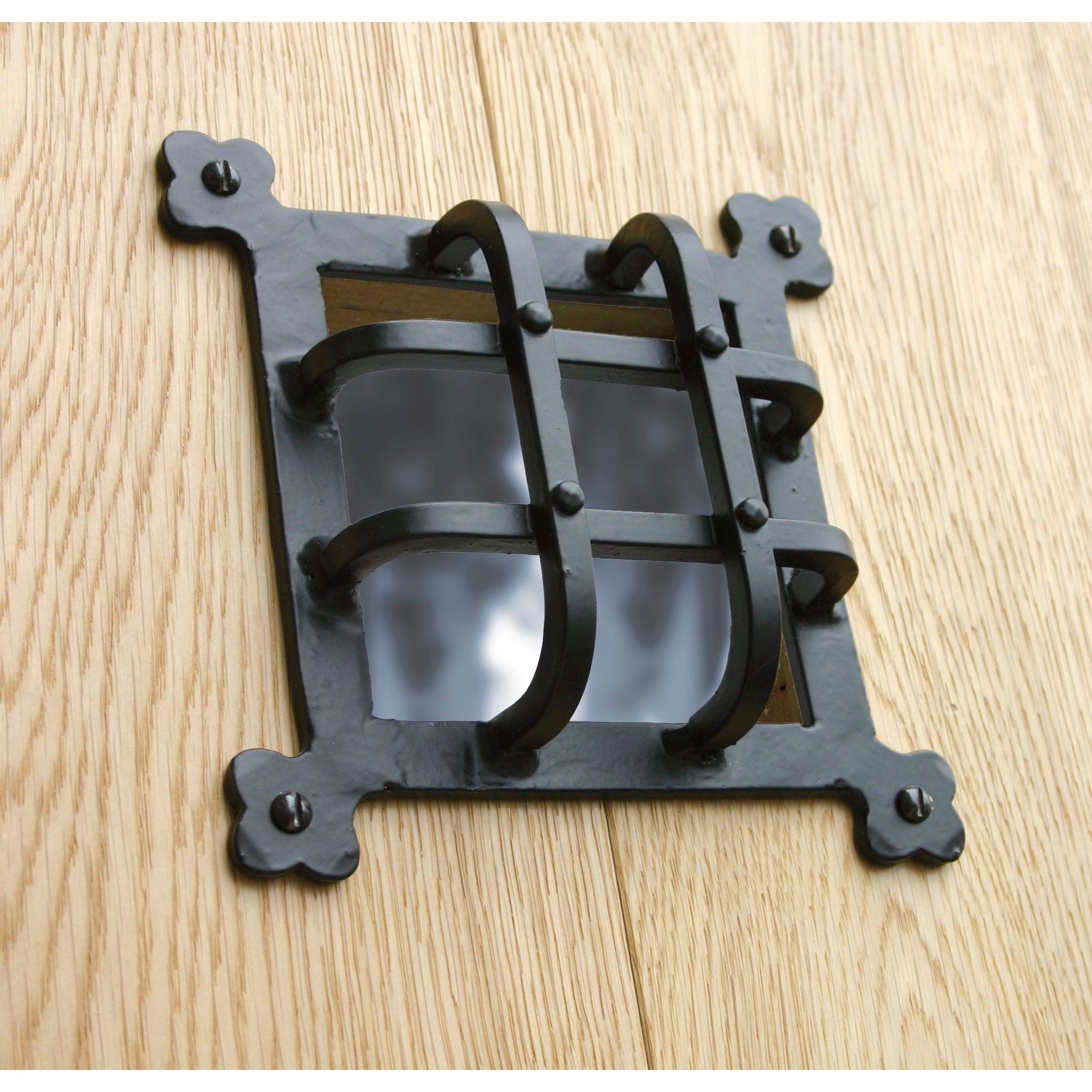 Black Raised Door Grill | From The Anvil-Security-Yester Home
