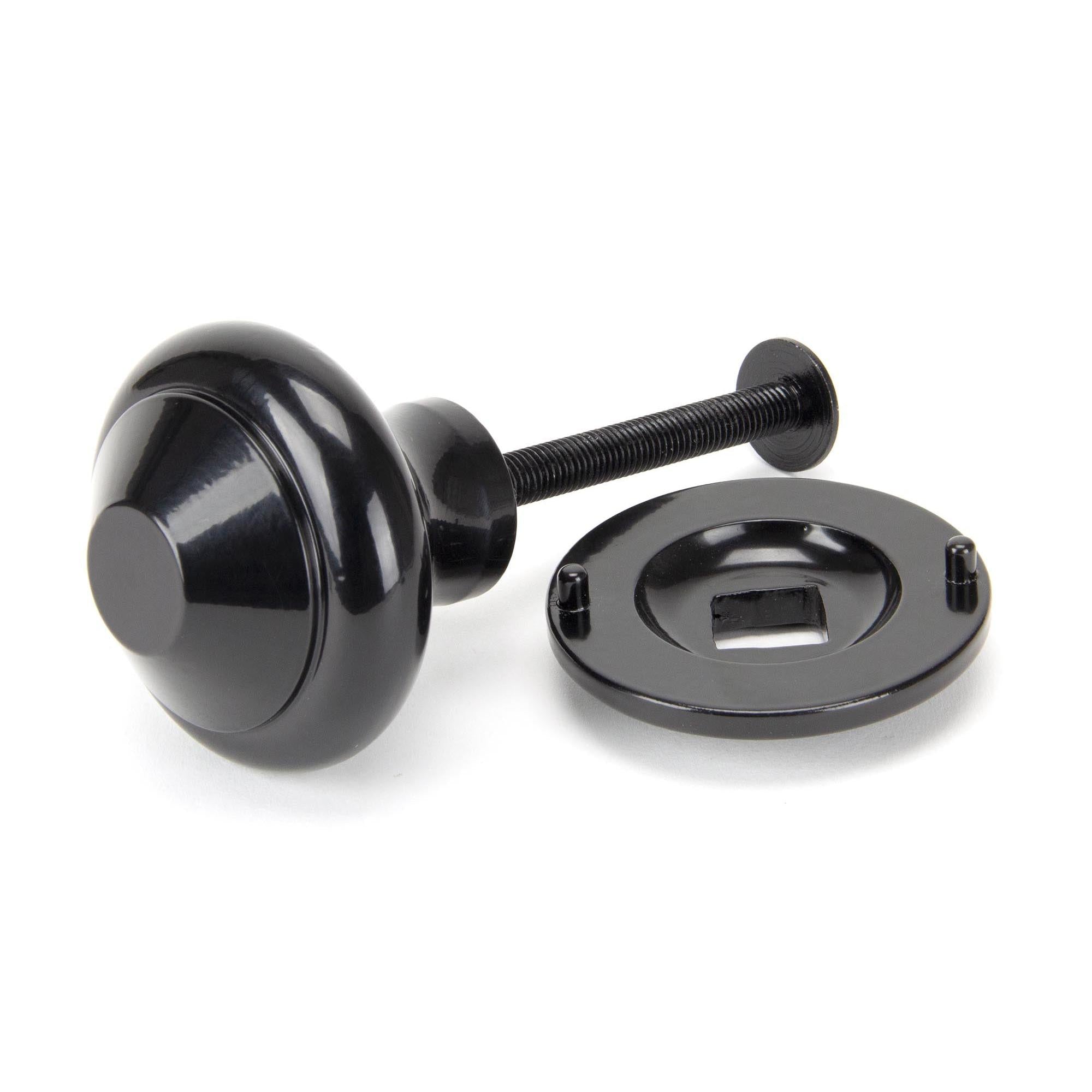 Black Regency Centre Door Knob | From The Anvil - Centre Door Knobs - From The Anvil - Yester Home