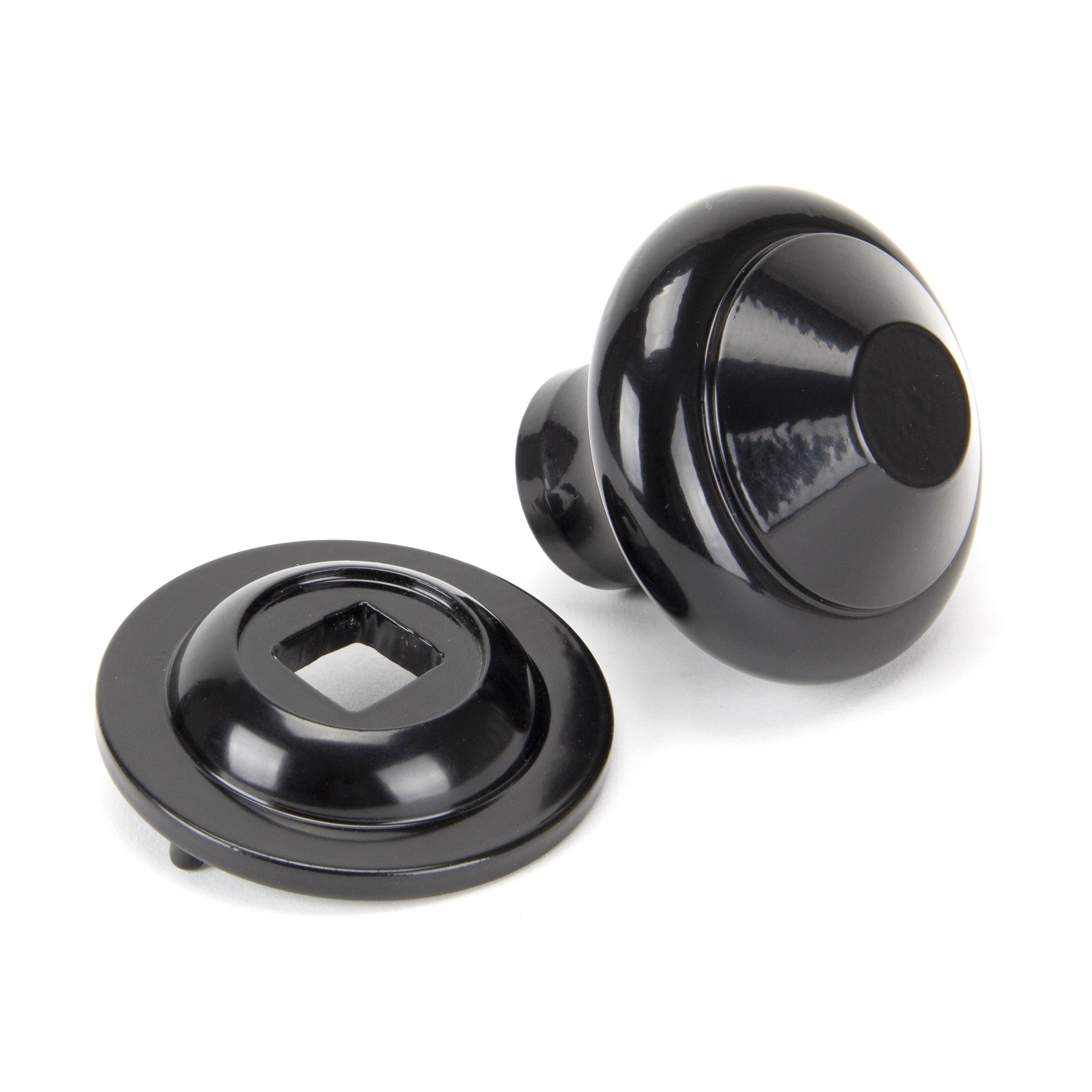 Black Regency Centre Door Knob | From The Anvil-Centre Door Knobs-Yester Home
