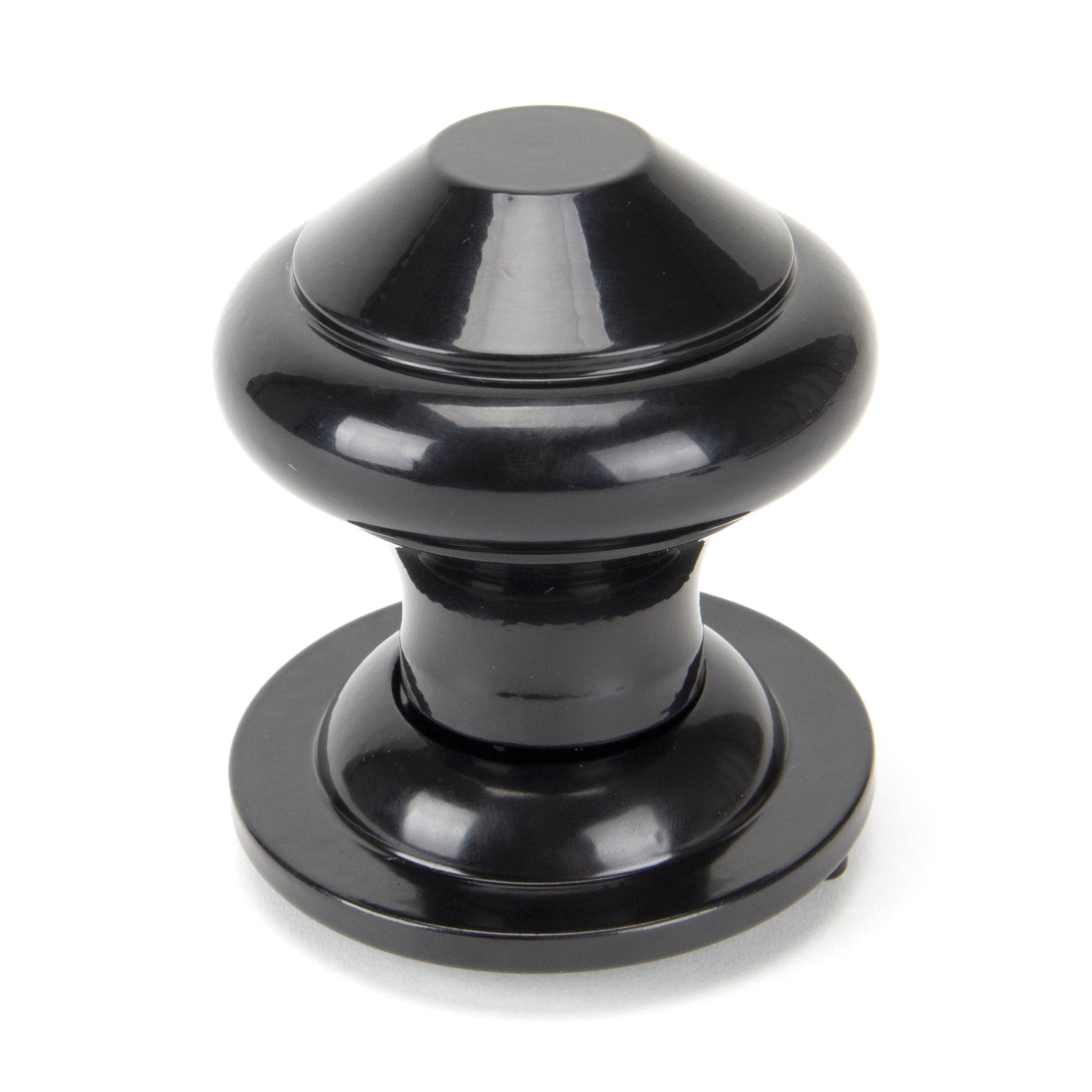Black Regency Centre Door Knob | From The Anvil-Centre Door Knobs-Yester Home