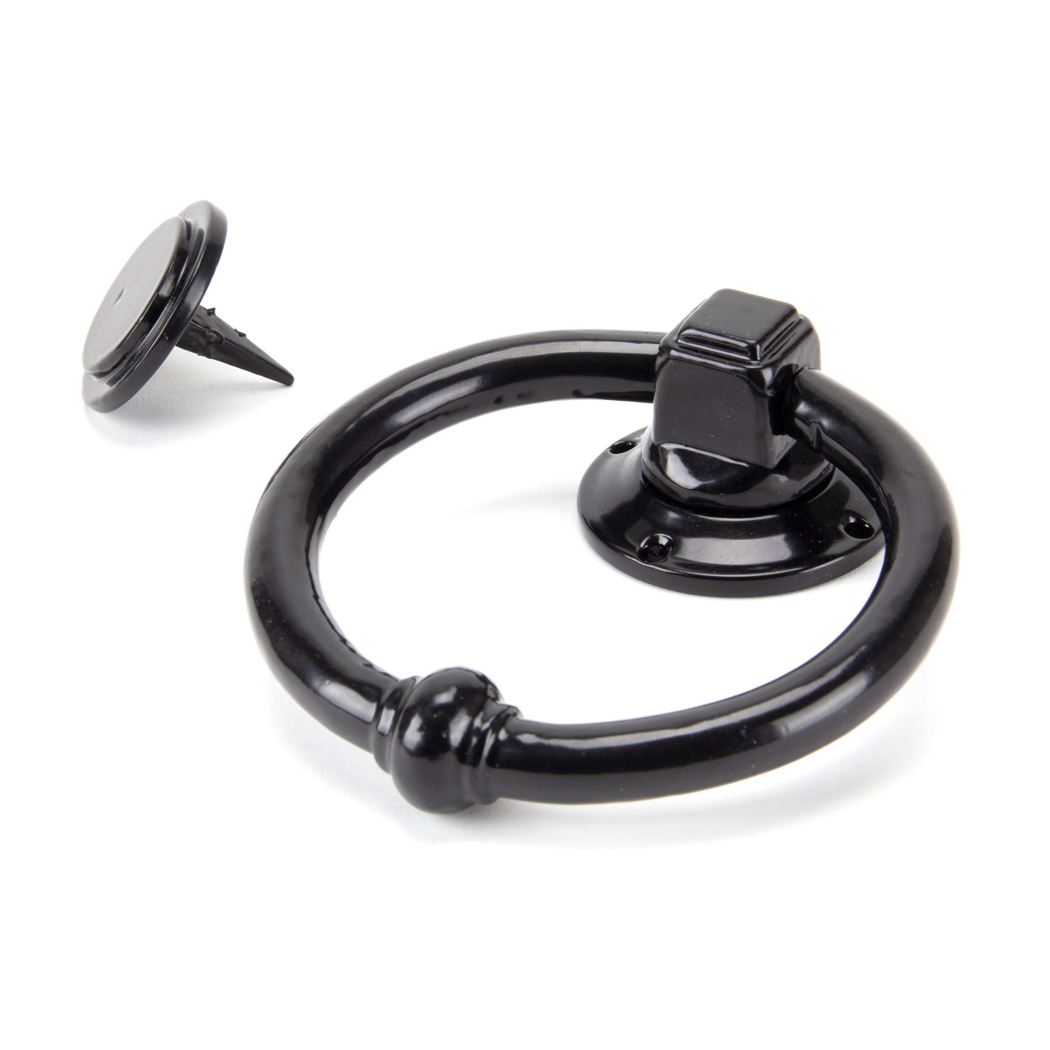 Black Regency Door Knocker | From The Anvil-Surface Fixed Door Knockers-Yester Home