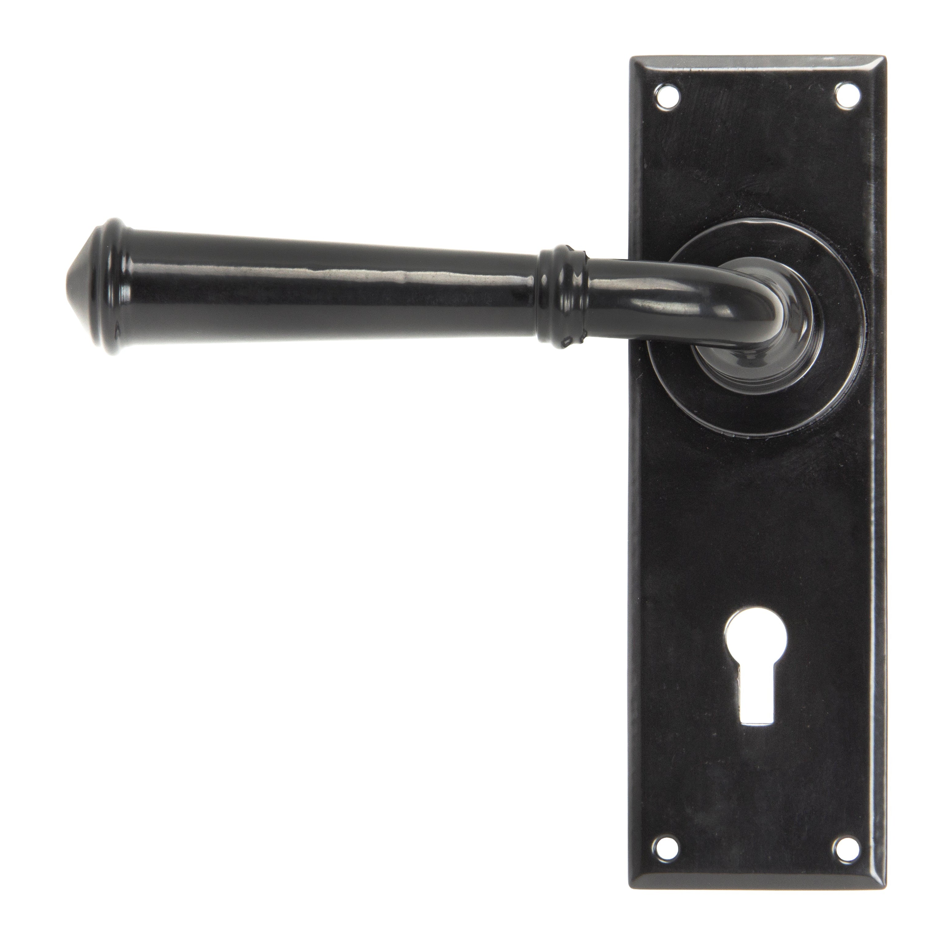 Black Regency Lever Lock Set | From The Anvil-Lever Lock-Yester Home