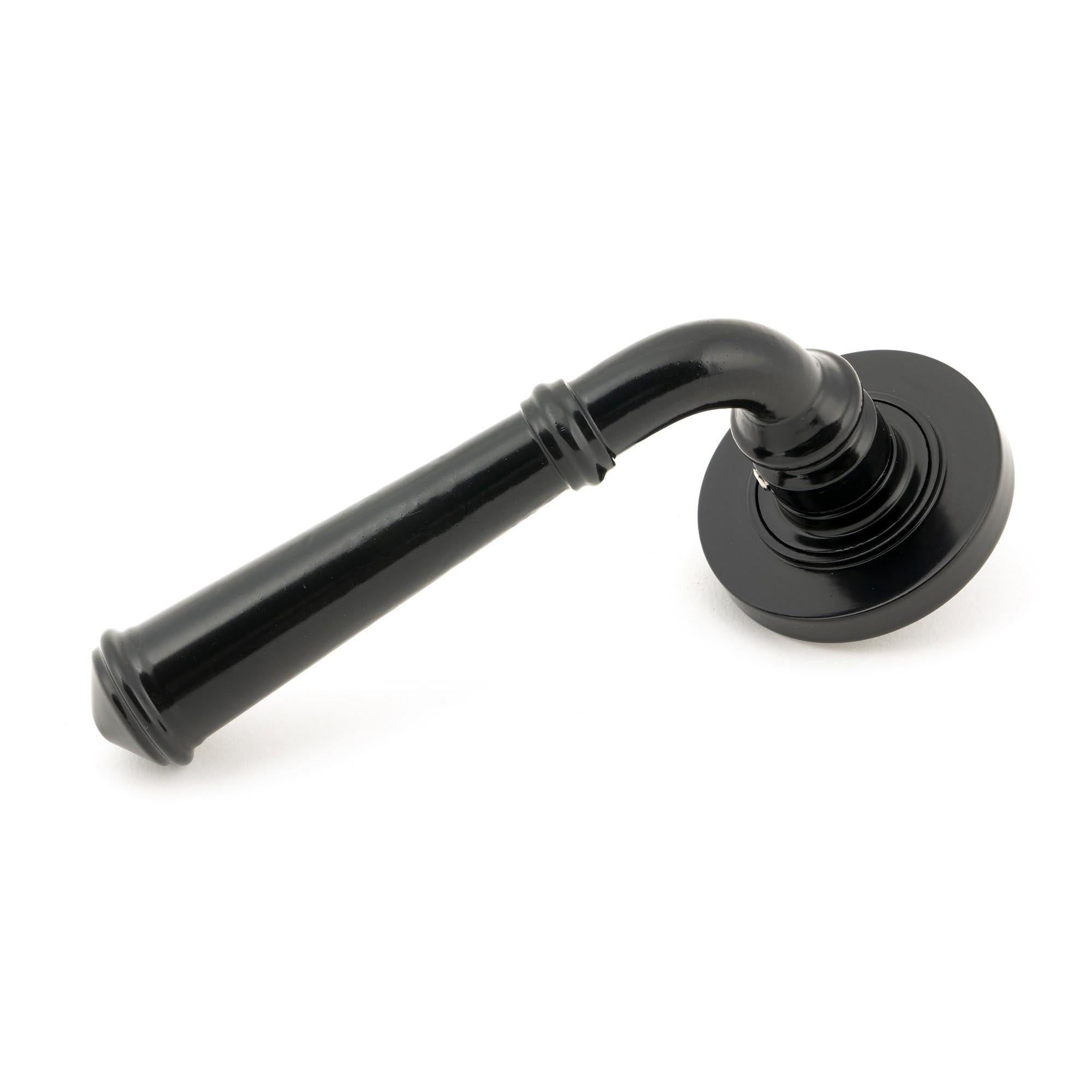 Black Regency Lever on Rose Set (Plain) | From The Anvil - Concealed - From The Anvil - Yester Home