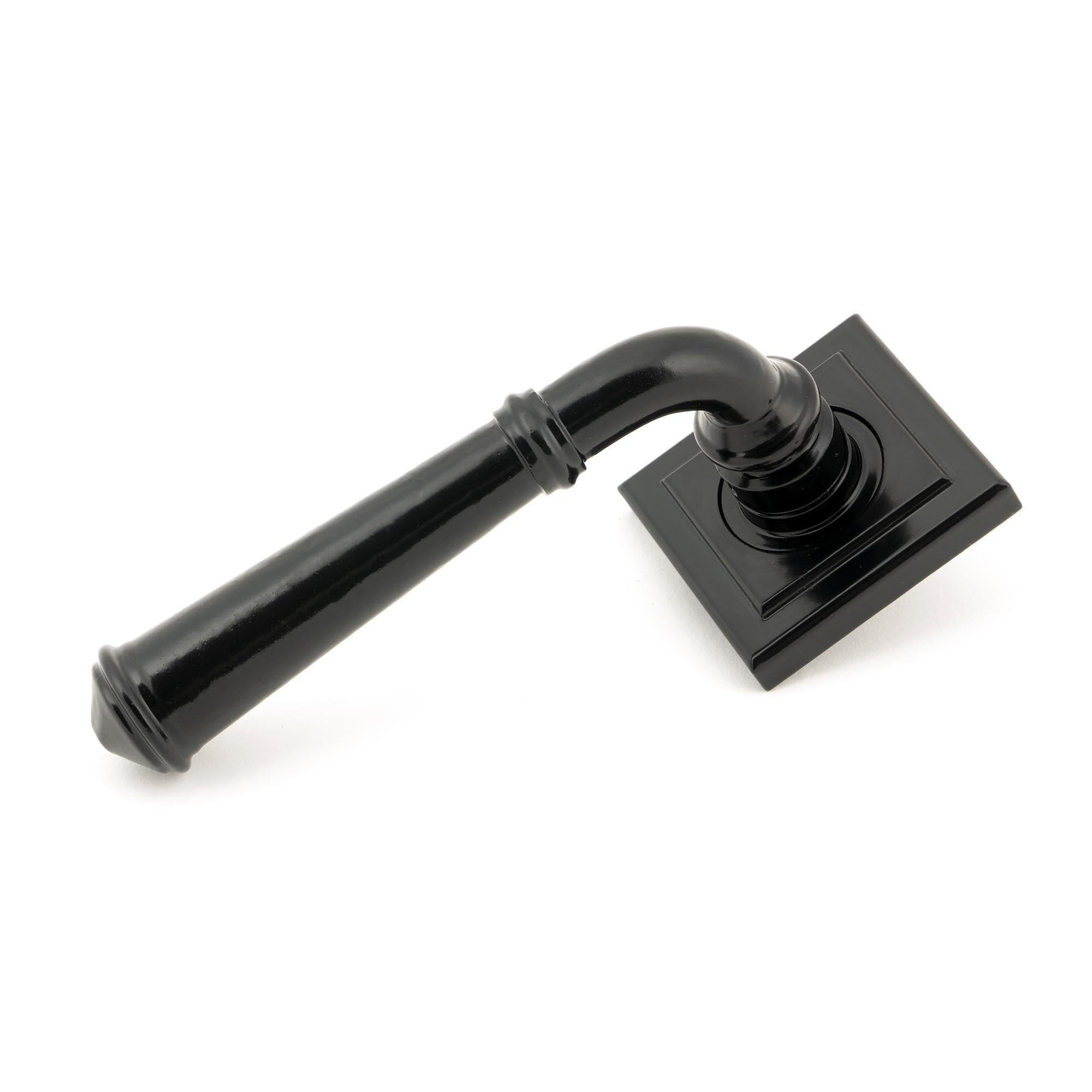 Black Regency Lever on Rose Set (Square) - Unsprung | From The Anvil - Concealed - From The Anvil - Yester Home