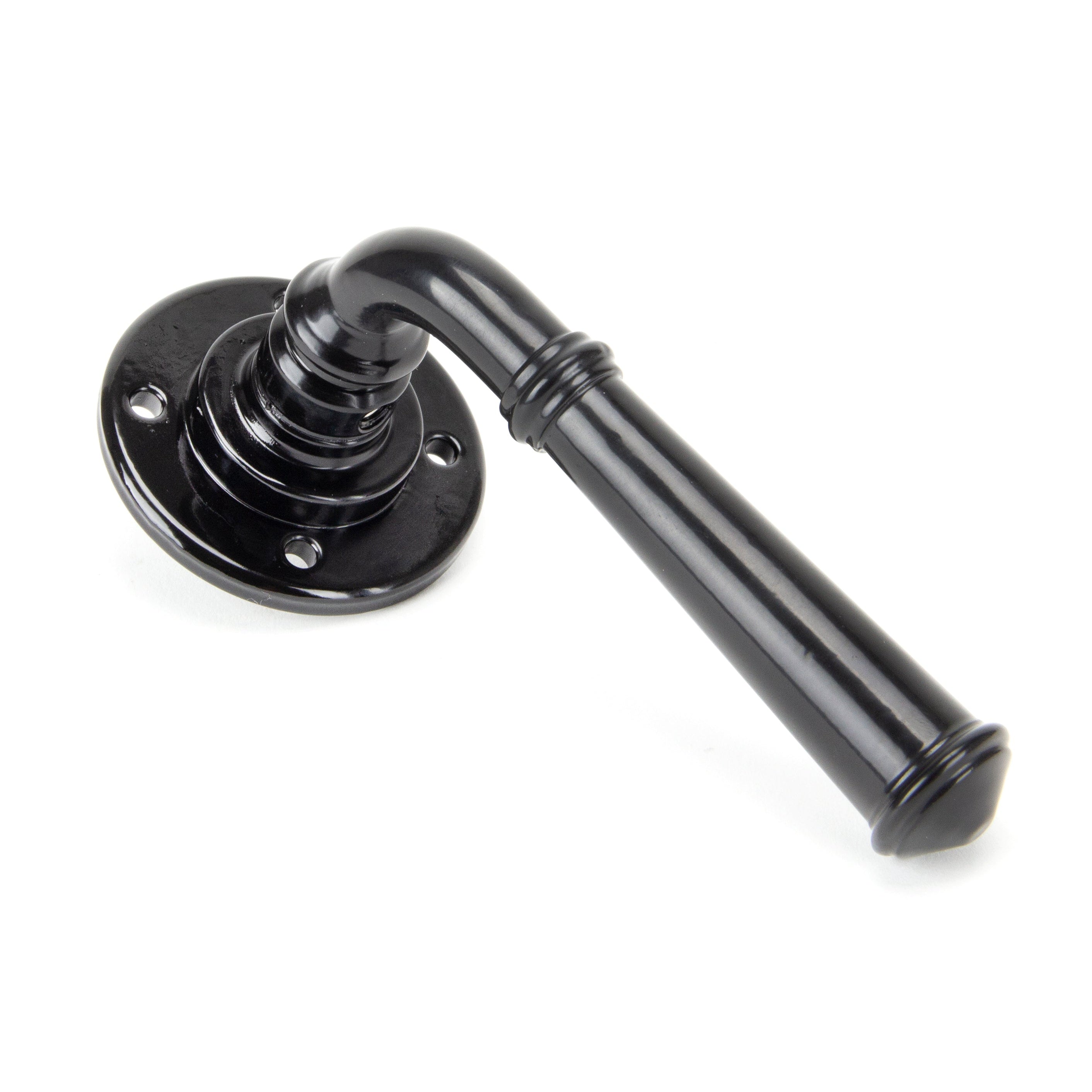Black Regency Lever on Rose Set - Unsprung | From The Anvil-Lever on Rose-Yester Home