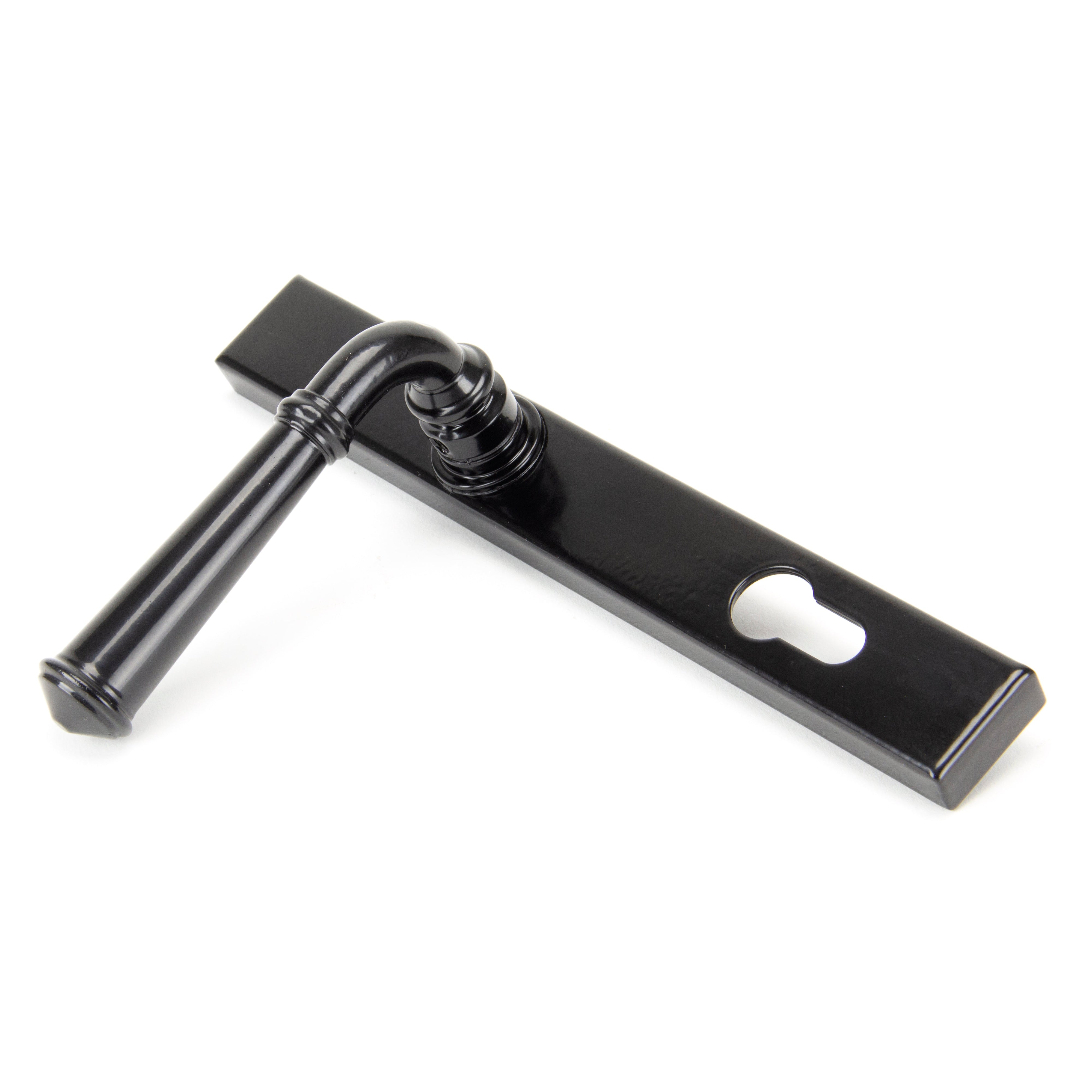 Black Regency Slimline Lever Espag. Lock Set | From The Anvil-Espagnolette-Yester Home
