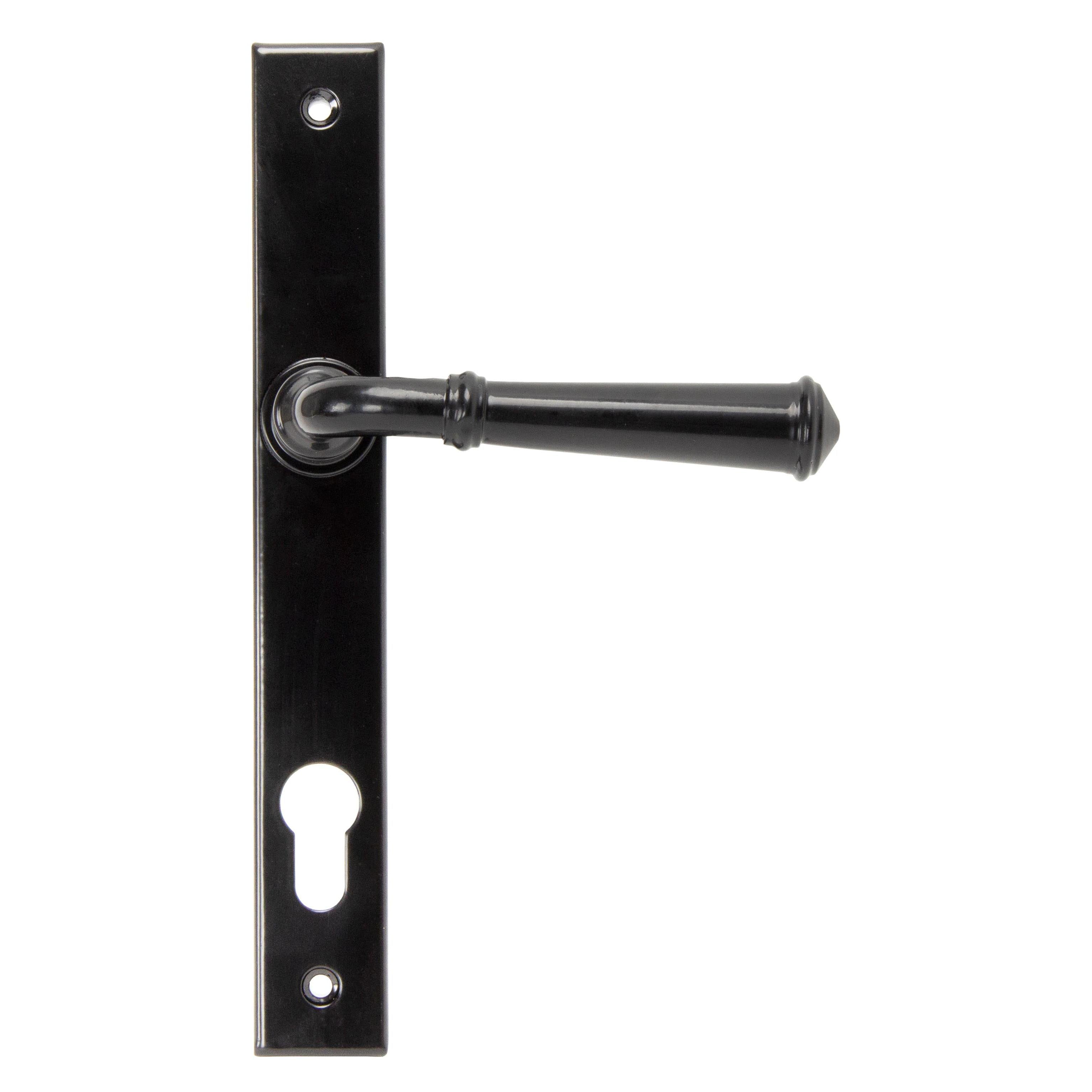 Black Regency Slimline Lever Espag. Lock Set | From The Anvil - Espagnolette - From The Anvil - Yester Home