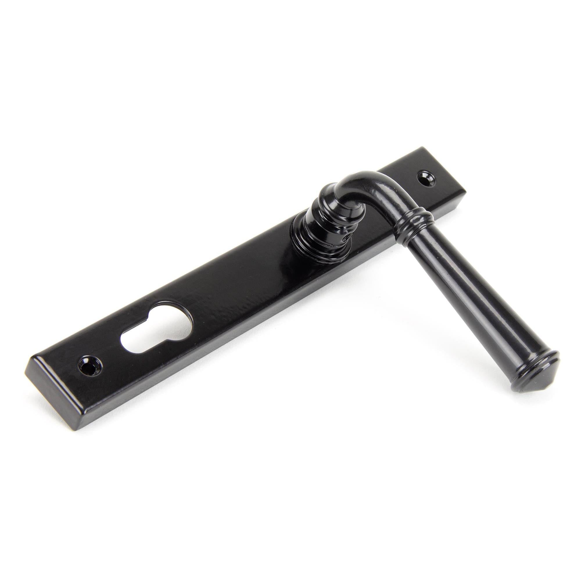 Black Regency Slimline Lever Espag. Lock Set | From The Anvil - Espagnolette - From The Anvil - Yester Home