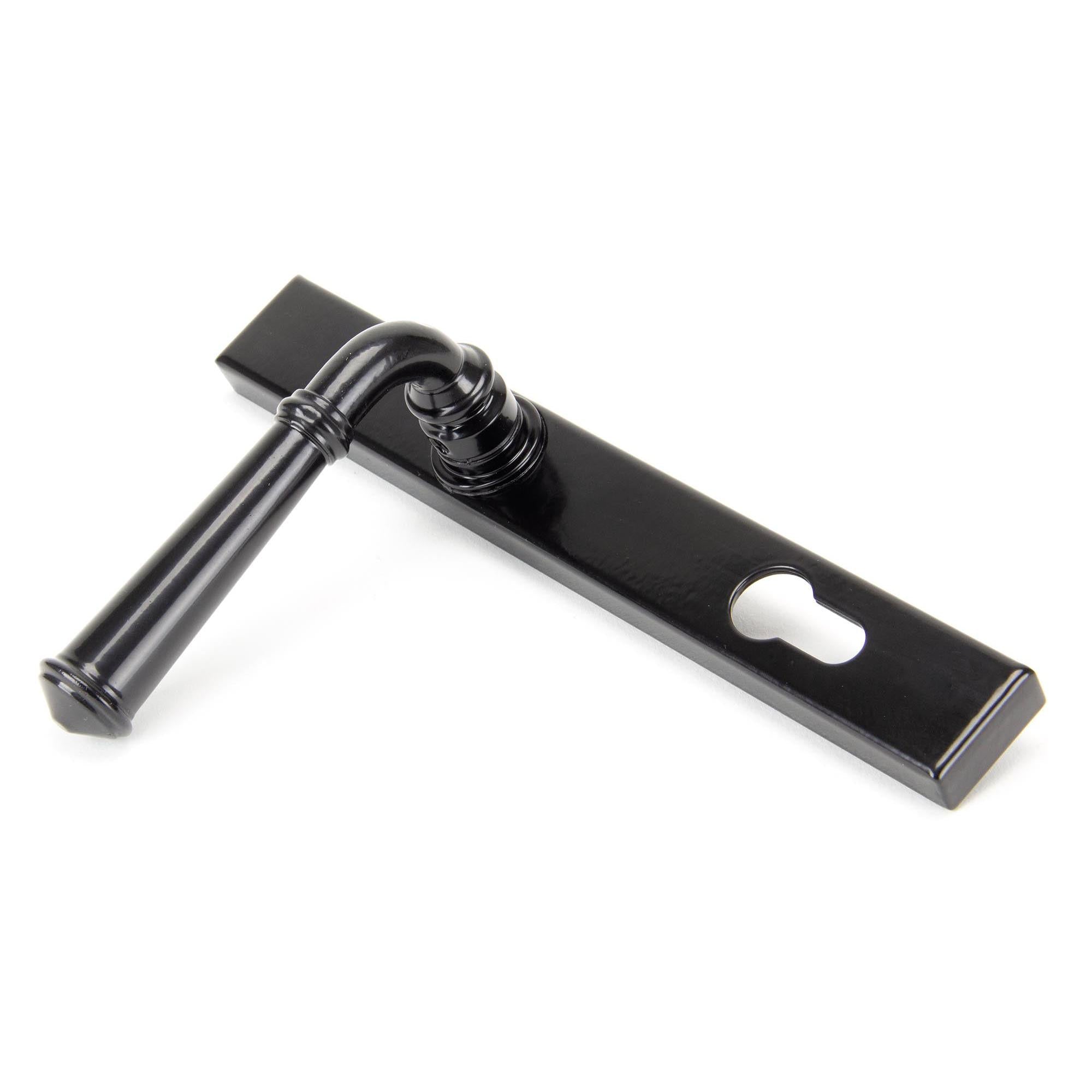 Black Regency Slimline Lever Espag. Lock Set | From The Anvil - Espagnolette - From The Anvil - Yester Home