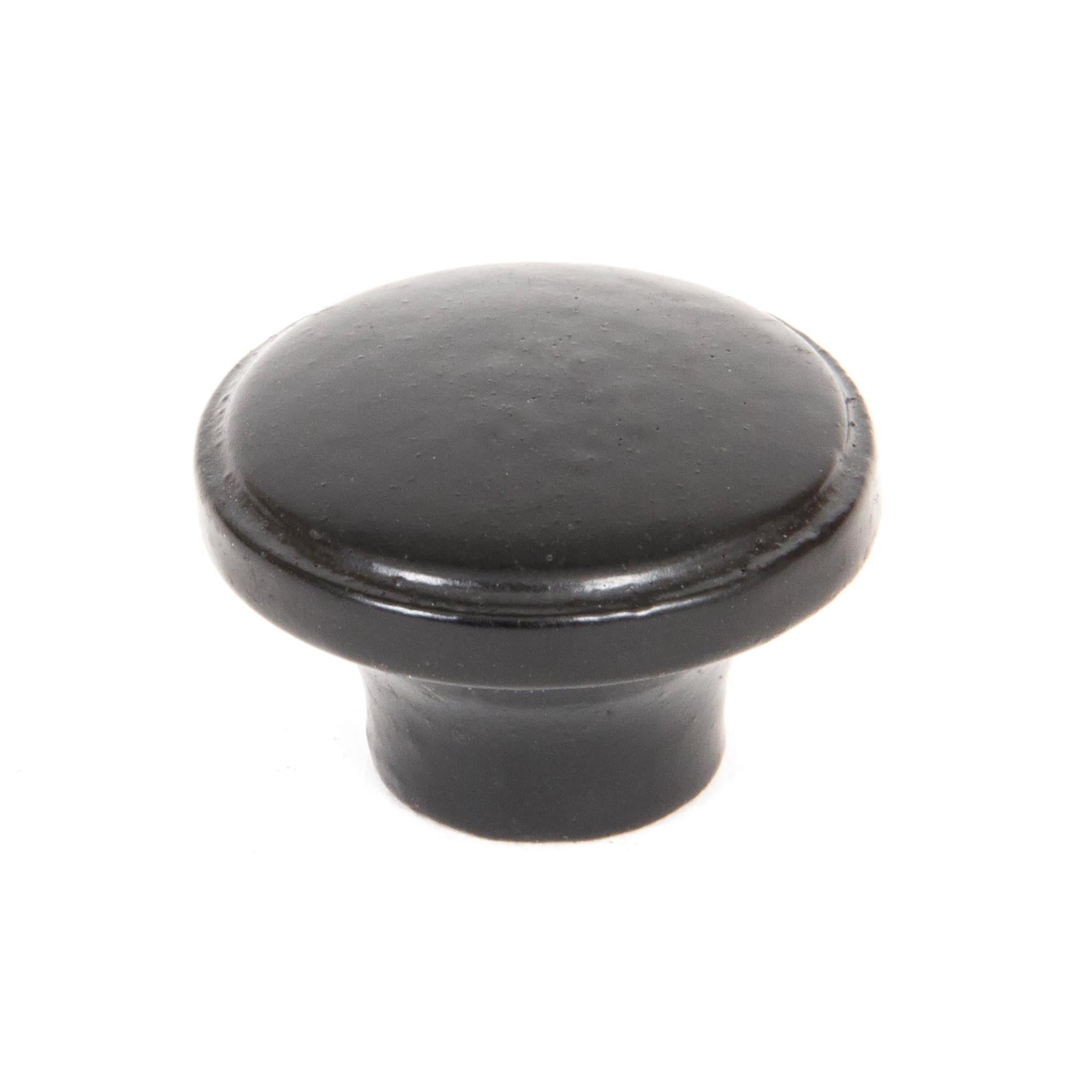 Black Ribbed Cabinet Knob | From The Anvil - Cabinet Knobs - From The Anvil - Yester Home