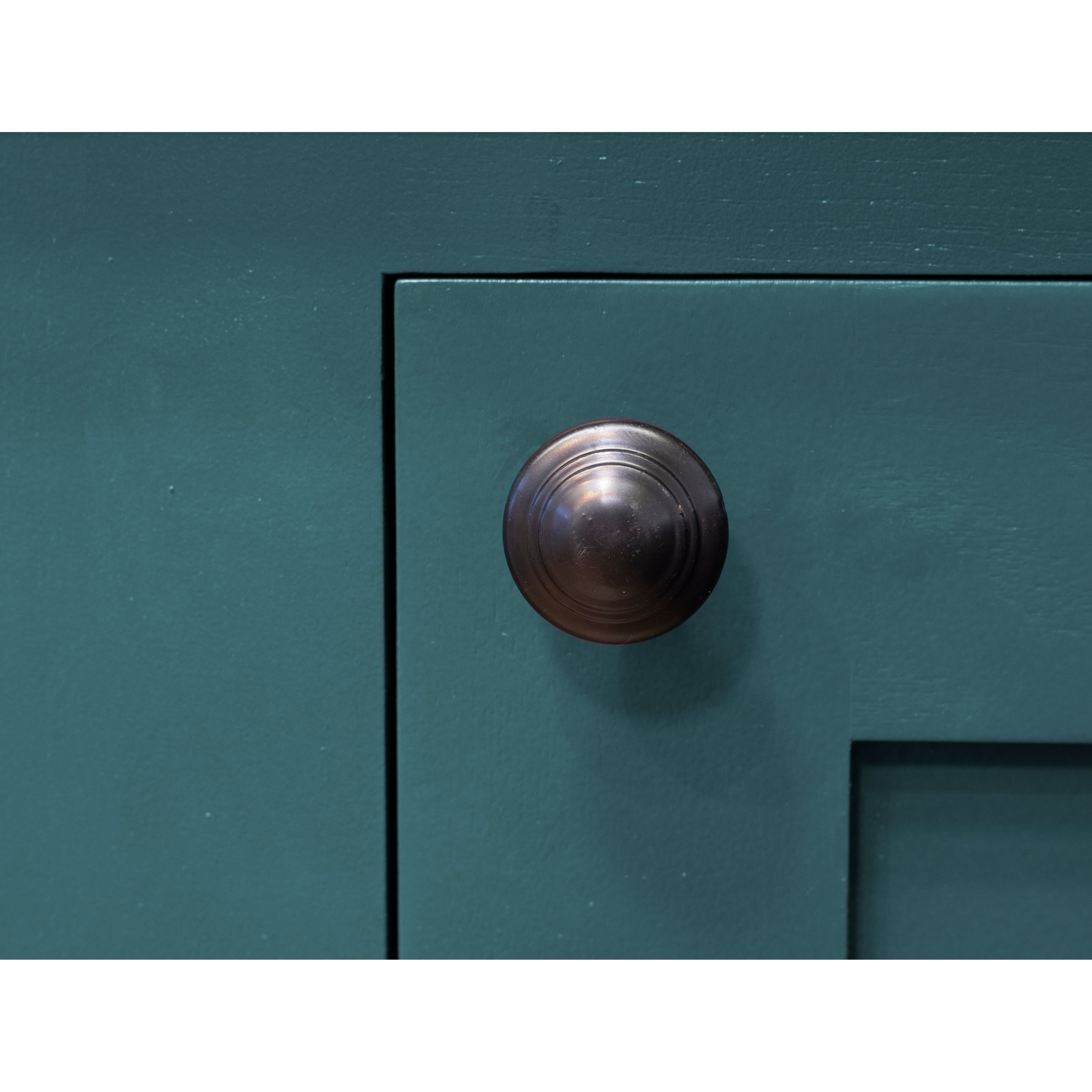 Black Ringed Cabinet Knob - Small | From The Anvil-Cabinet Knobs-Yester Home