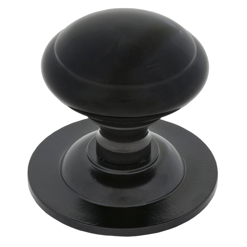 Black Round Centre Door Knob | From The Anvil-Centre Door Knobs-Yester Home