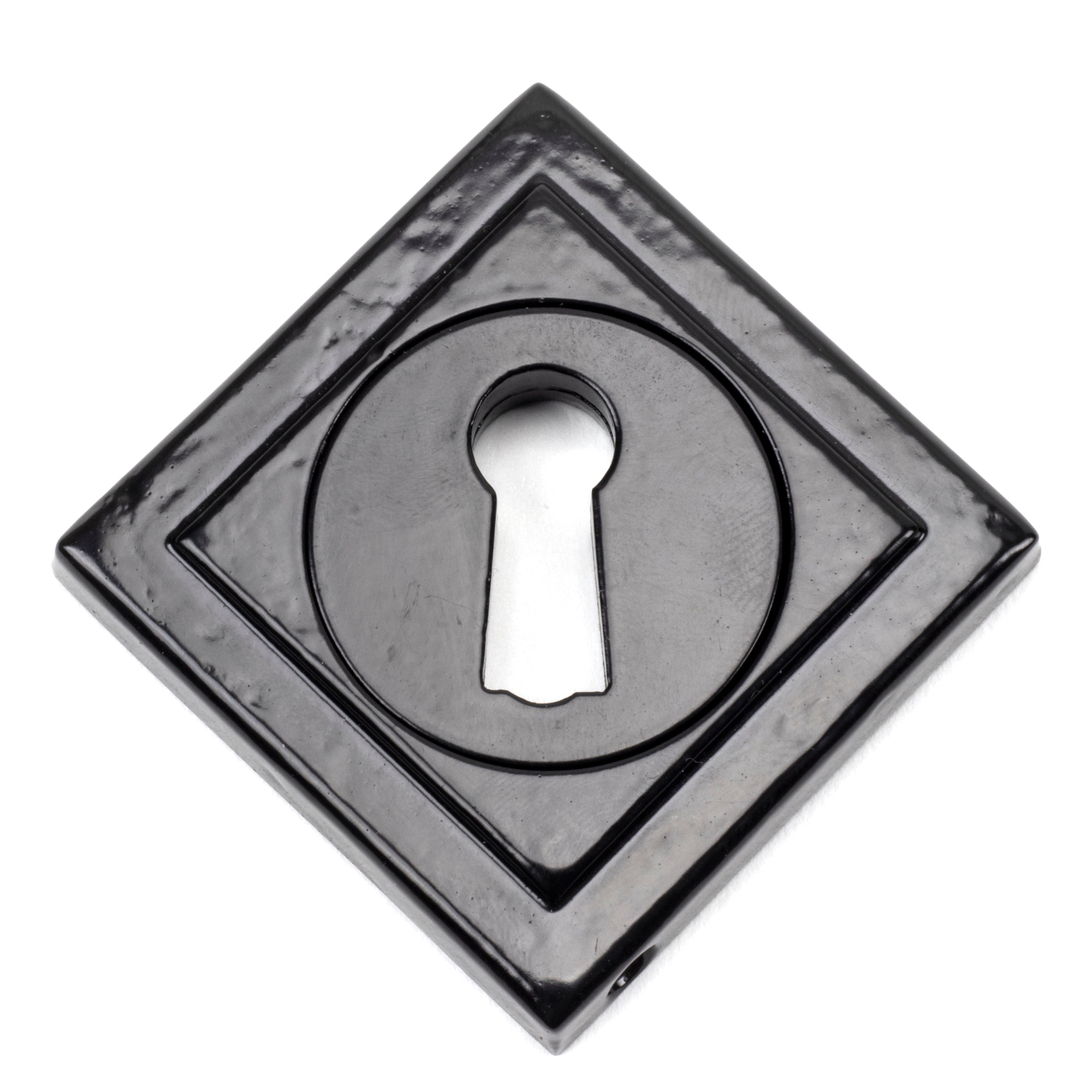 Black Round Escutcheon (Square) | From The Anvil-Escutcheons-Yester Home