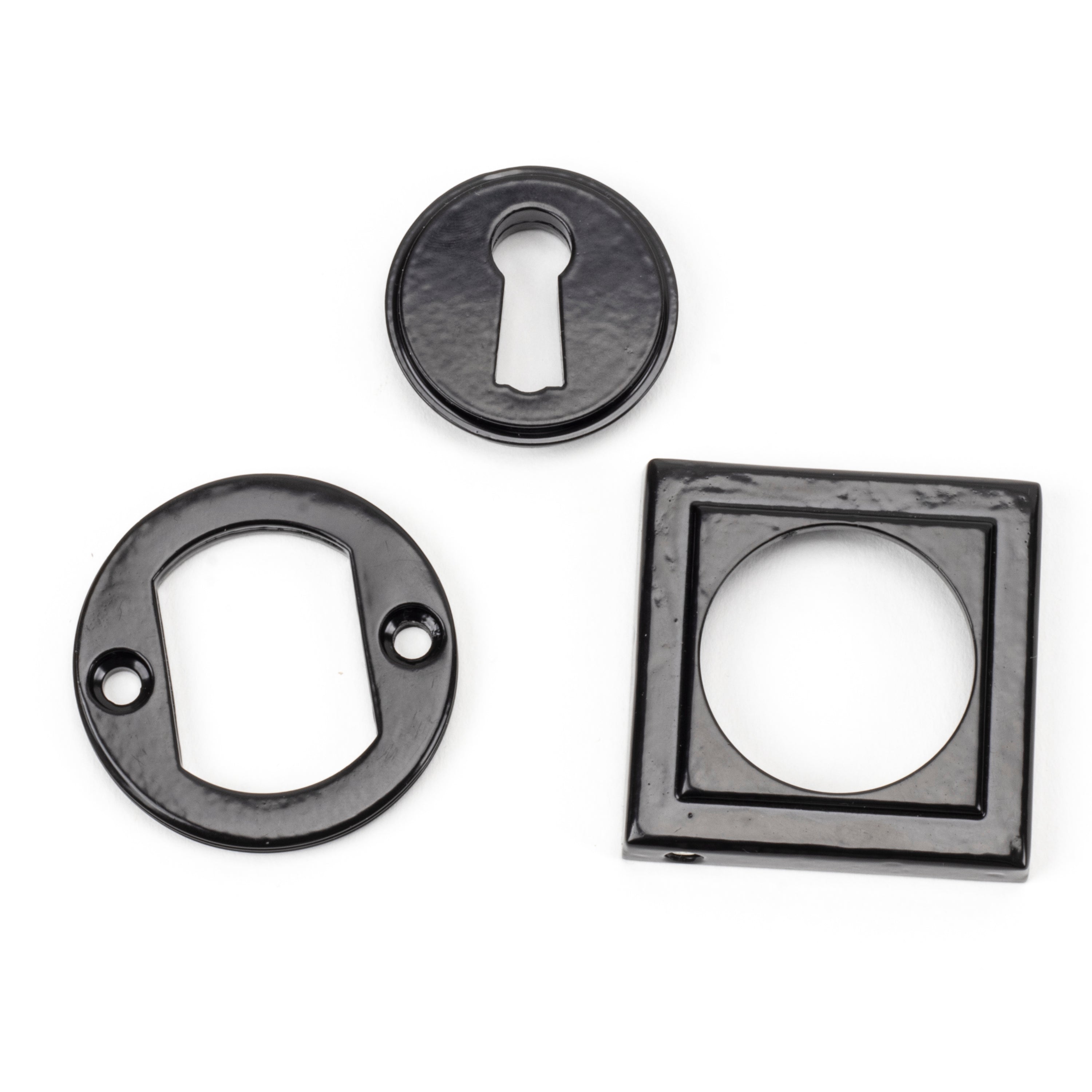 Black Round Escutcheon (Square) | From The Anvil-Escutcheons-Yester Home