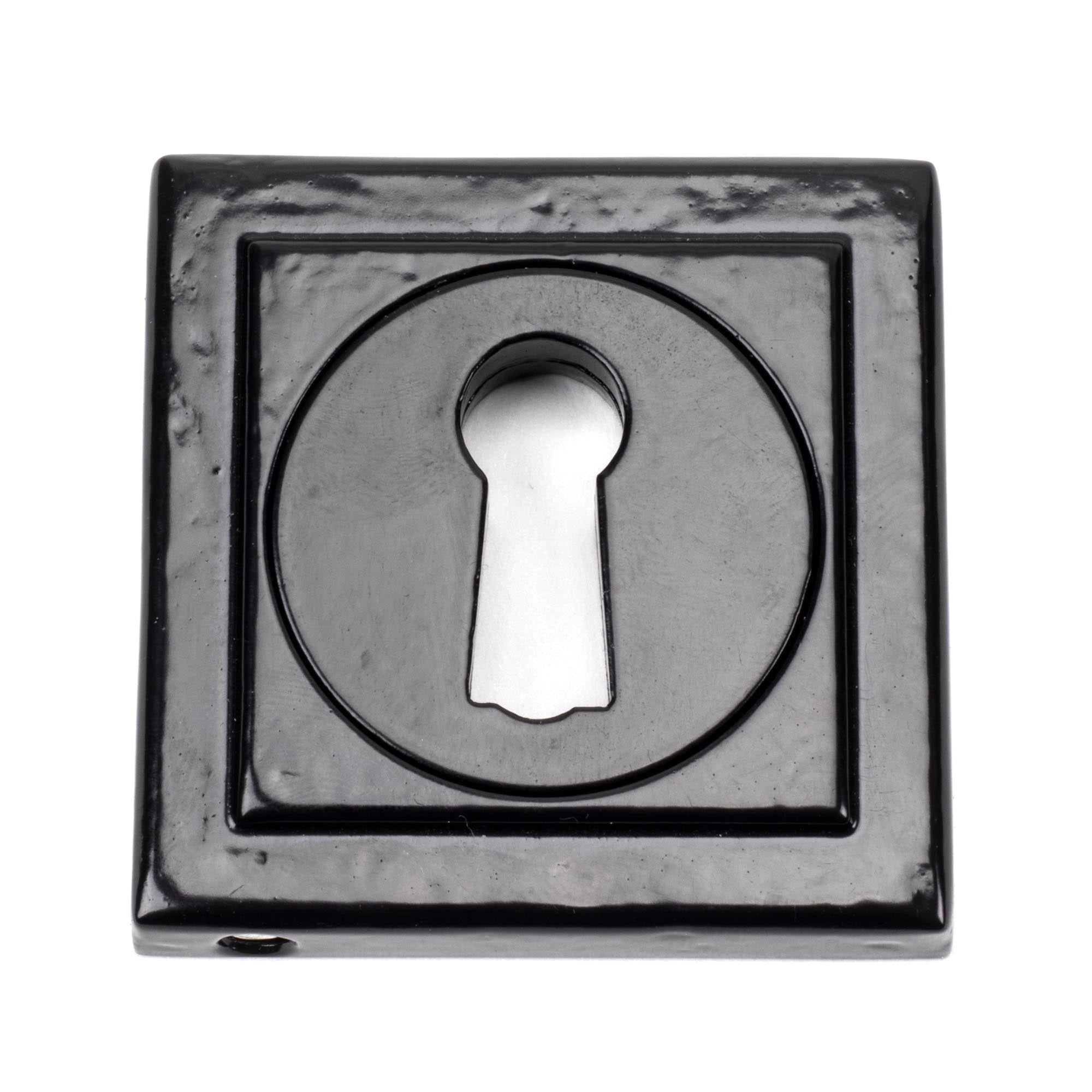 Black Round Escutcheon (Square) | From The Anvil - Escutcheons - From The Anvil - Yester Home