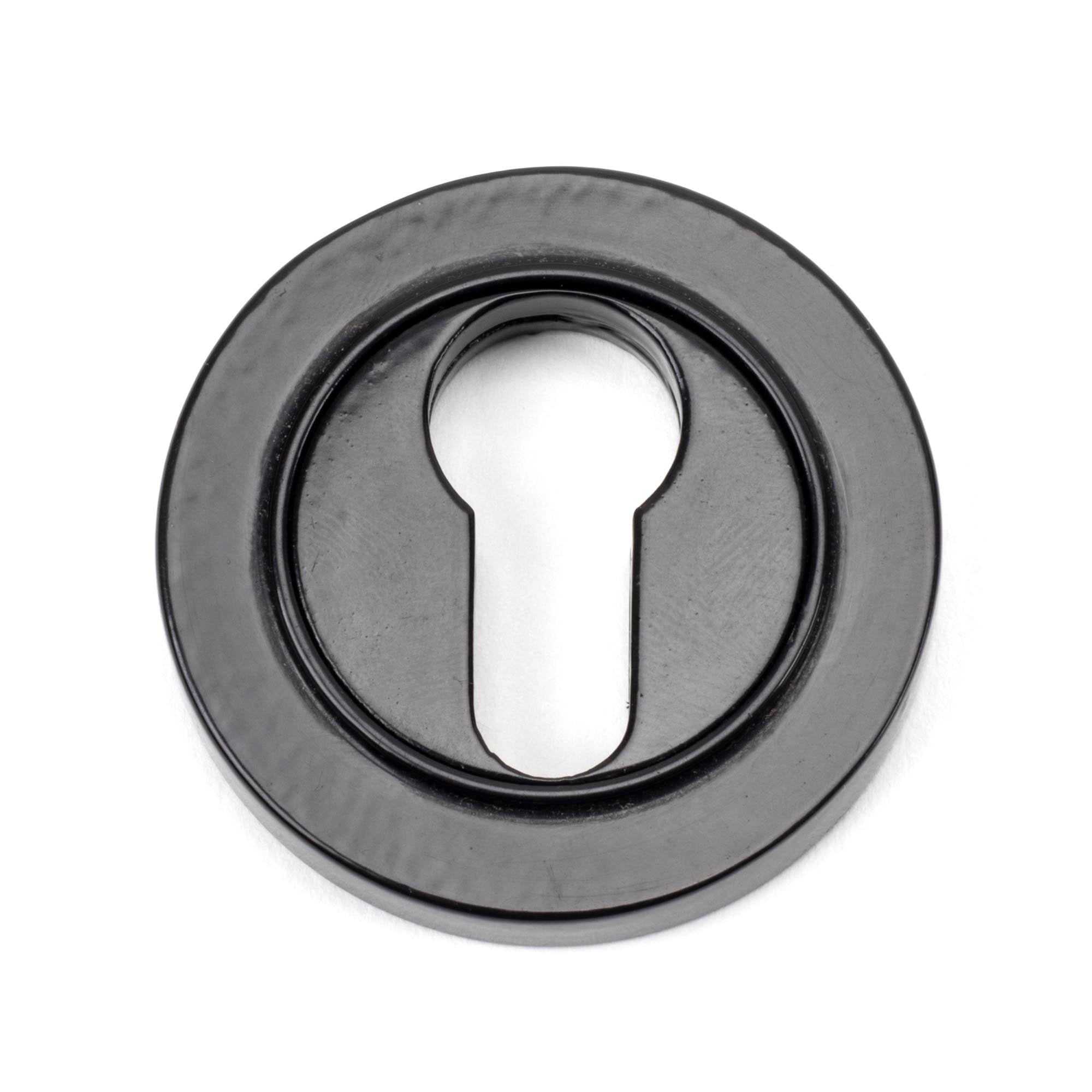 Black Round Euro Escutcheon (Plain) | From The Anvil - Euro Escutcheons - From The Anvil - Yester Home