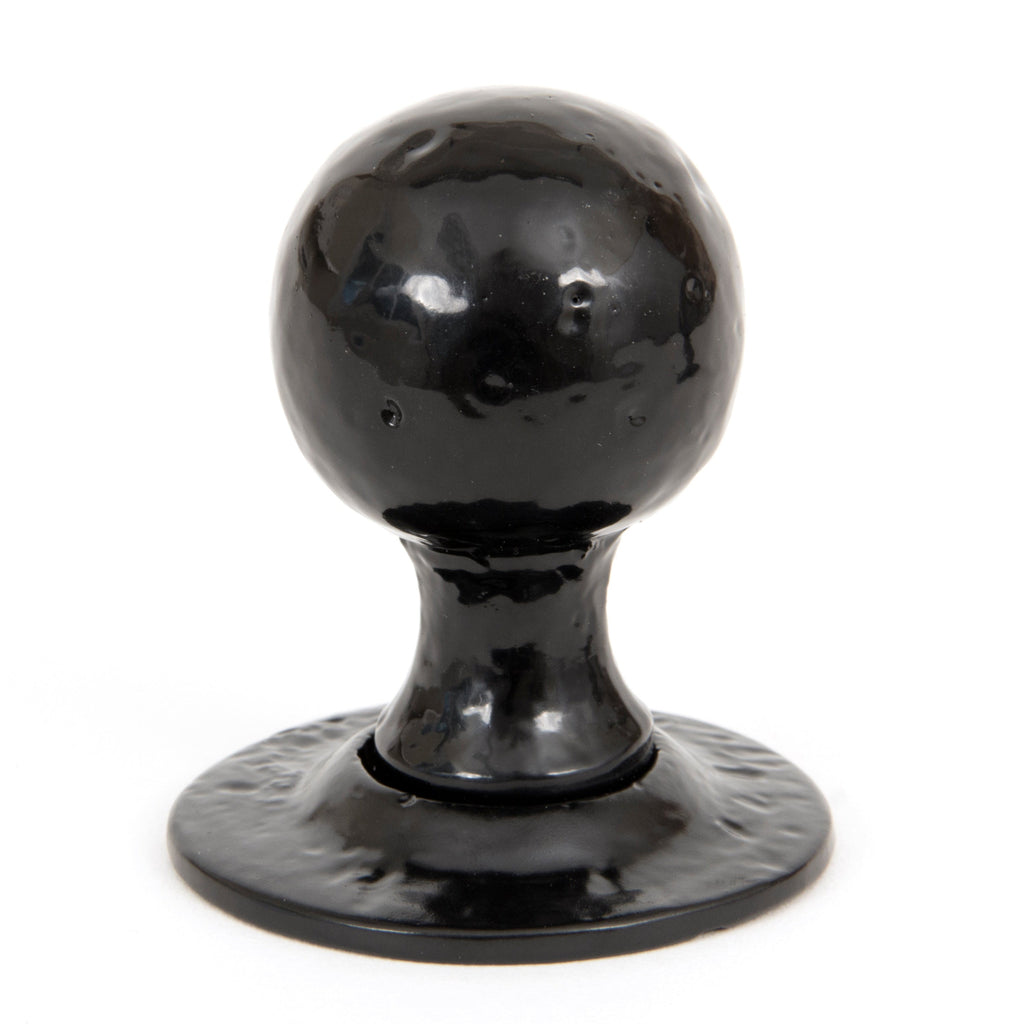 Black Round Mortice/Rim Knob Set | From The Anvil-Mortice Knobs-Yester Home