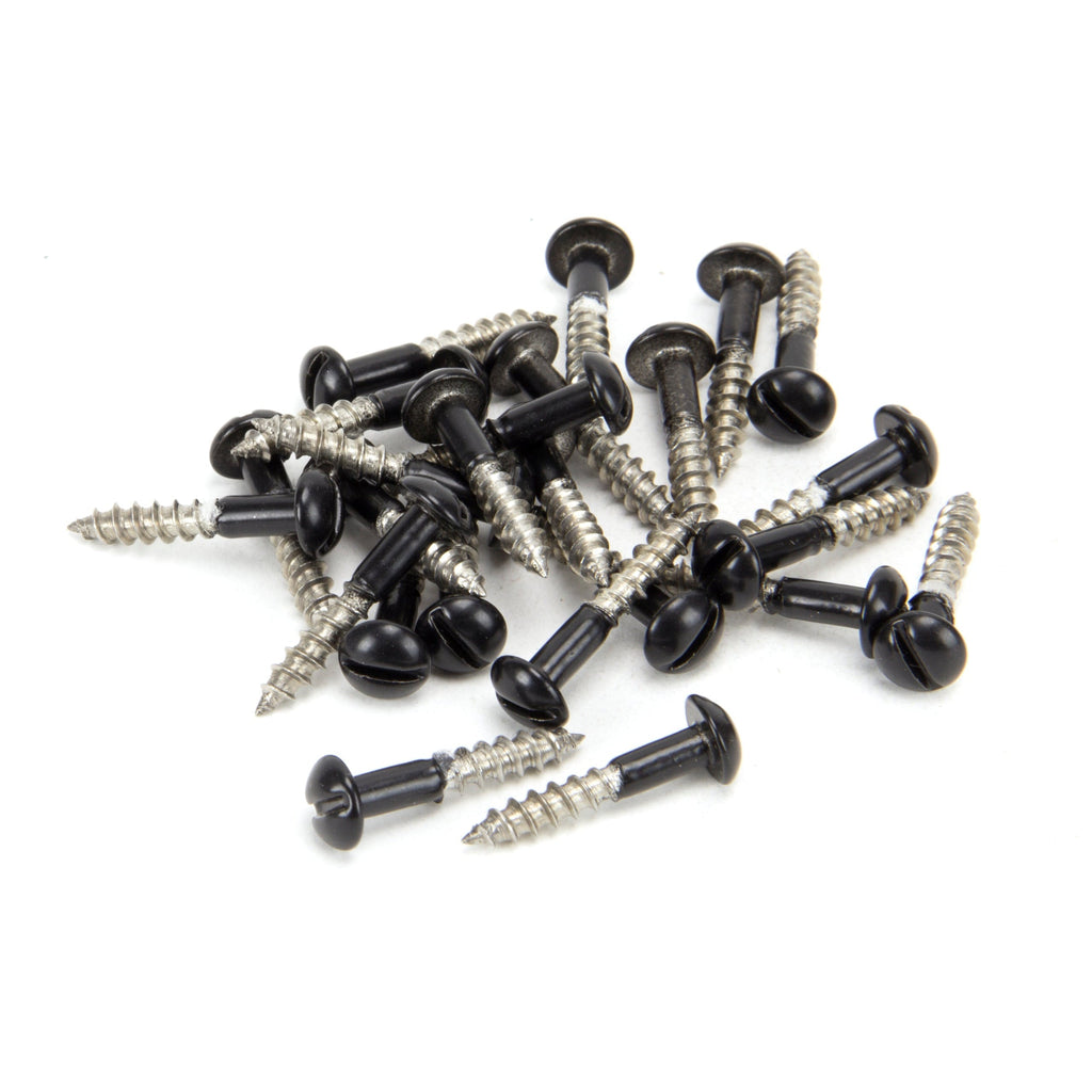 Black SS 3.5 x 20 Roundhead Screws (25) | From The Anvil-Screws & Bolts-Yester Home