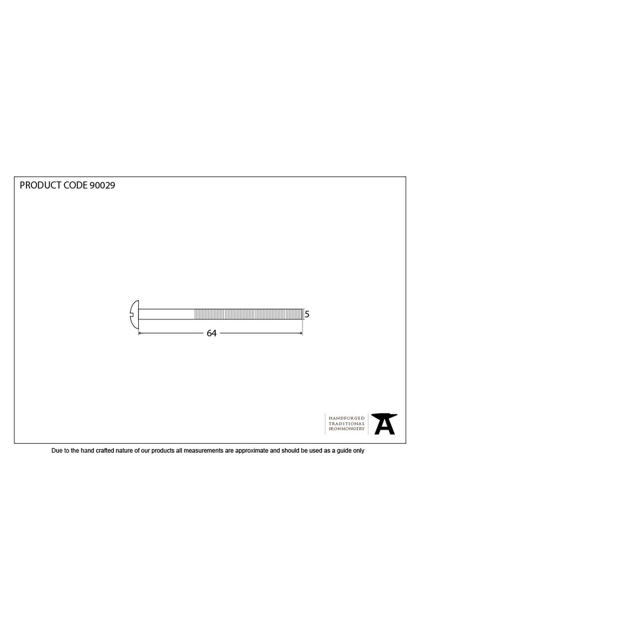 Black SS M5 x 64mm Male Bolts (2) | From The Anvil - Screws & Bolts - From The Anvil - Yester Home