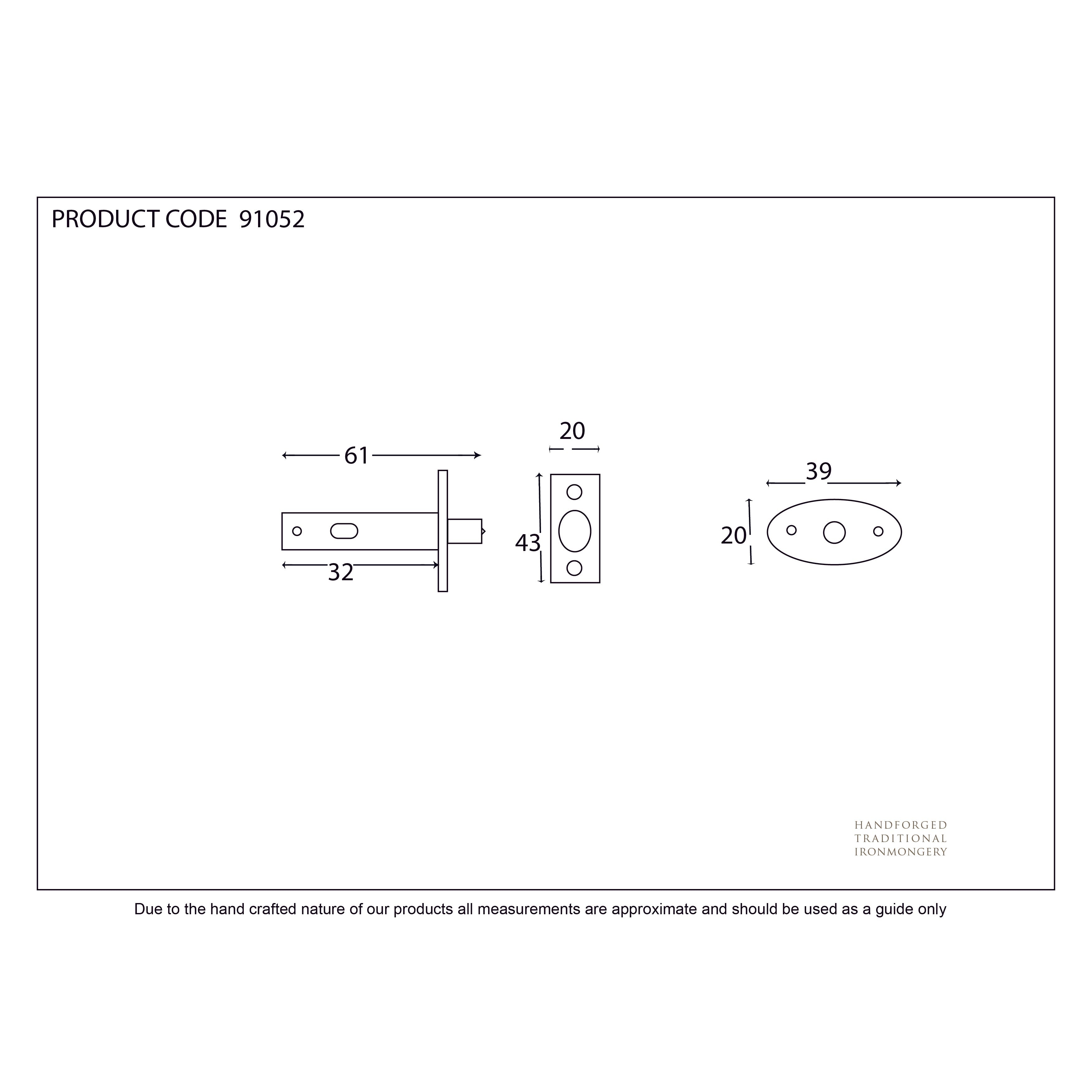 Black Security Door Bolt | From The Anvil-Bolts-Yester Home