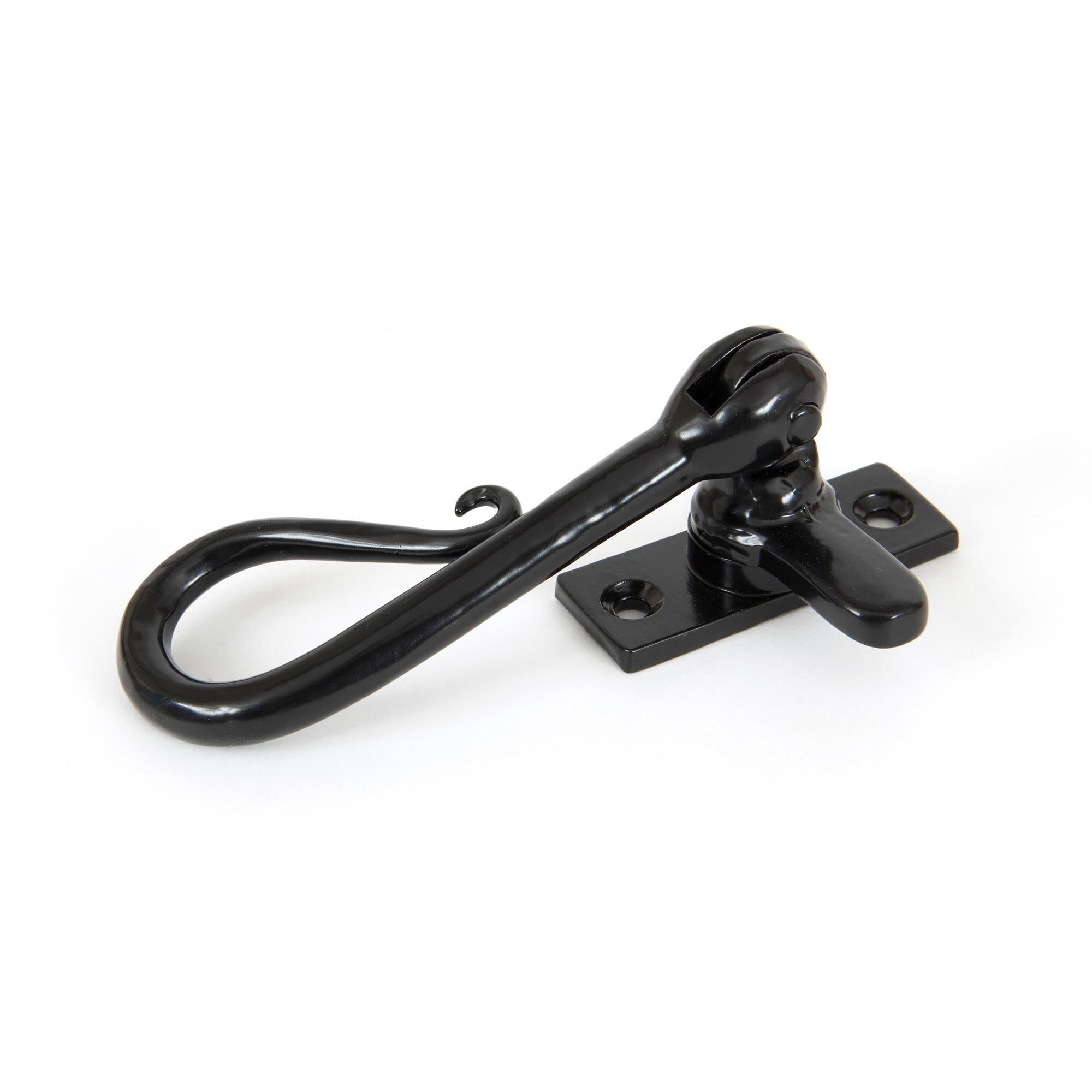 Black Shepherd's Crook Fastener | From The Anvil - Fasteners - From The Anvil - Yester Home