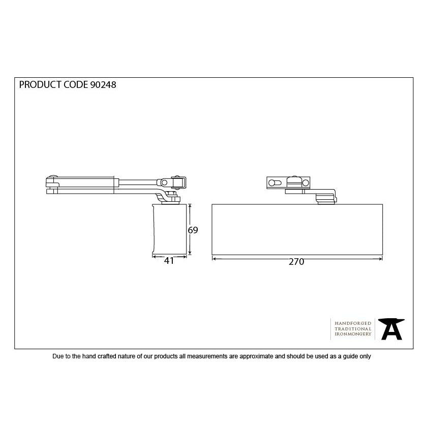 Black Size 2-5 Door Closer & Cover | From The Anvil-Door Closer & Cover-Yester Home