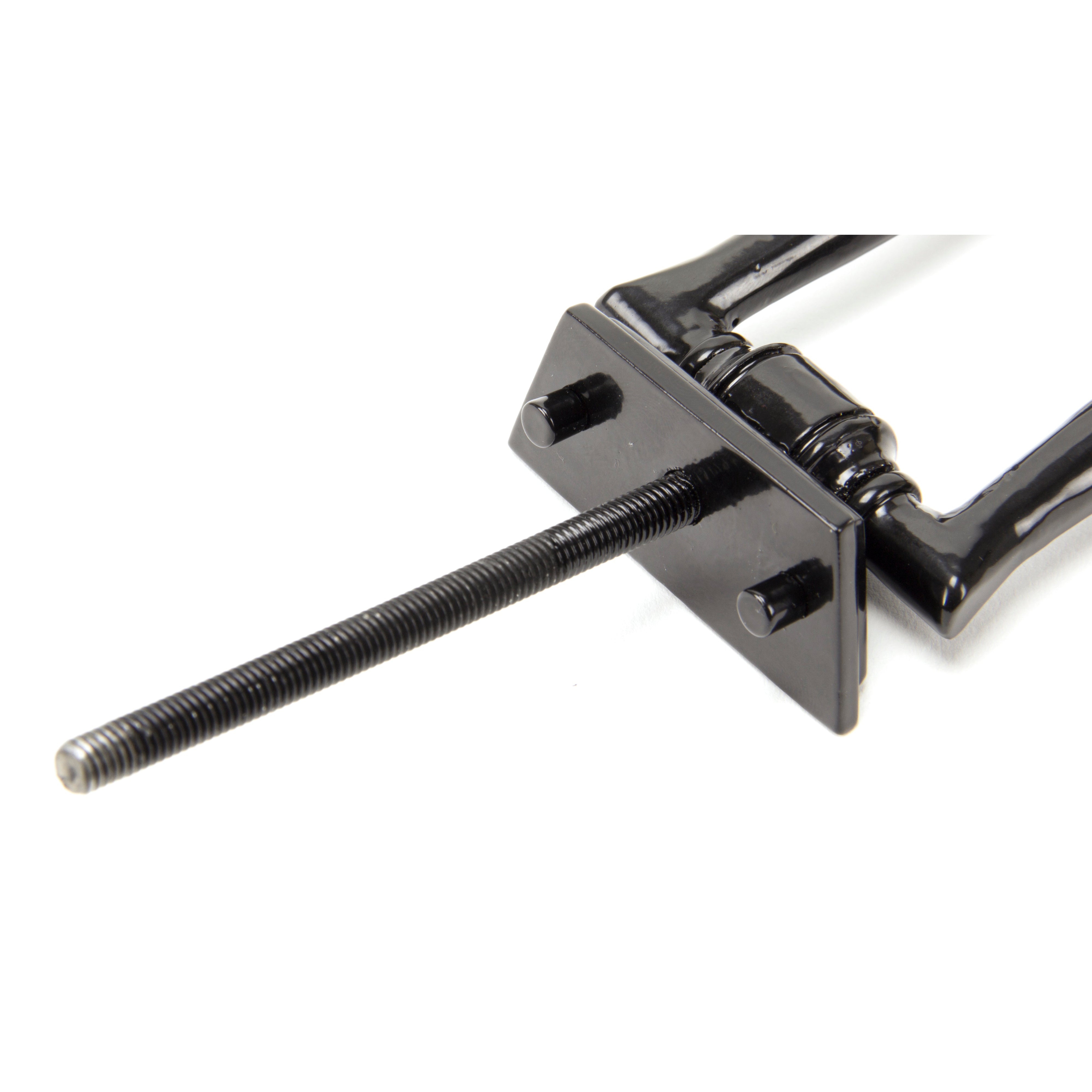 Black Slimline Art Deco Door Knocker | From The Anvil-Bolt-Through Door Knockers-Yester Home