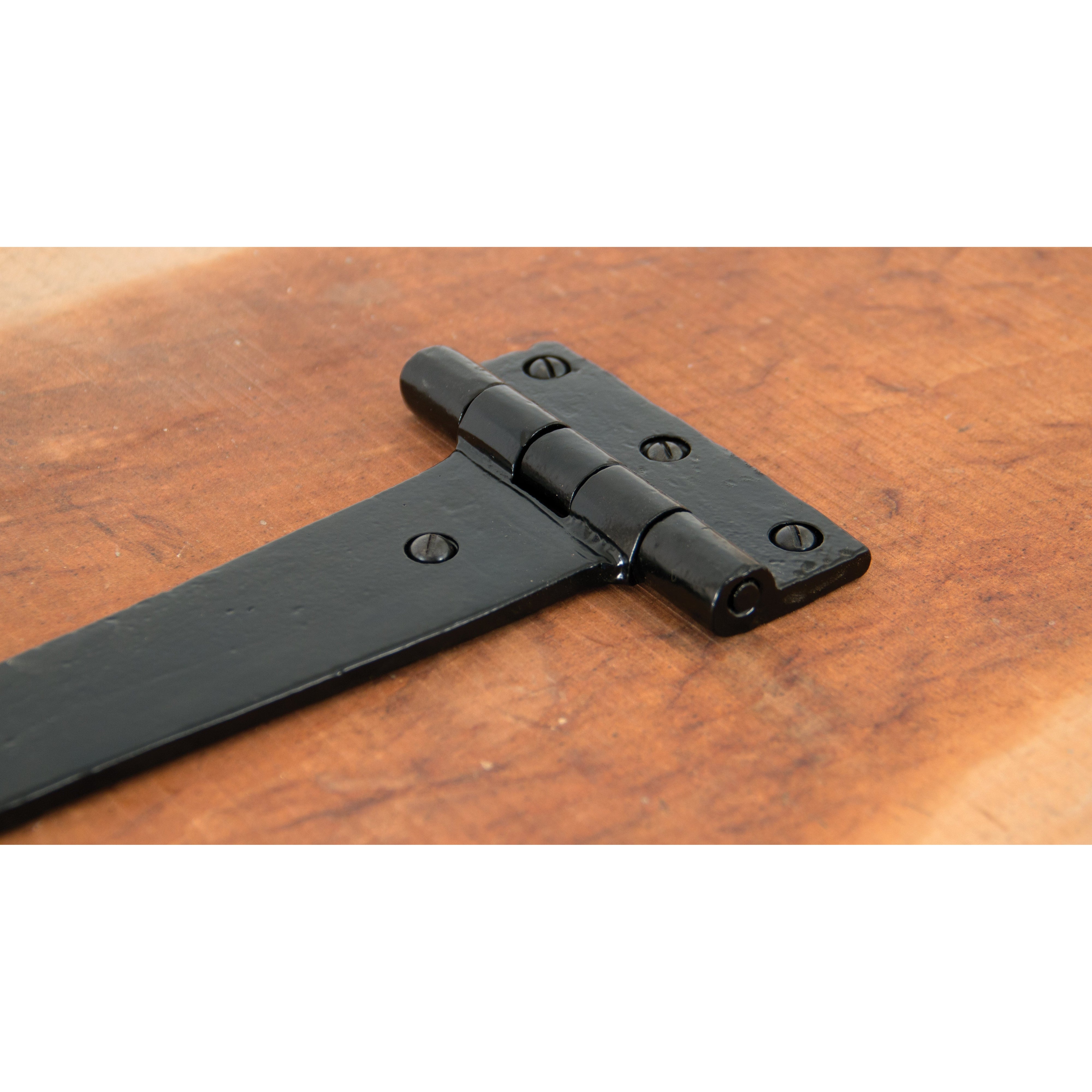 Black Smooth 16" Cast T Hinge (pair) | From The Anvil-T Hinges-Yester Home