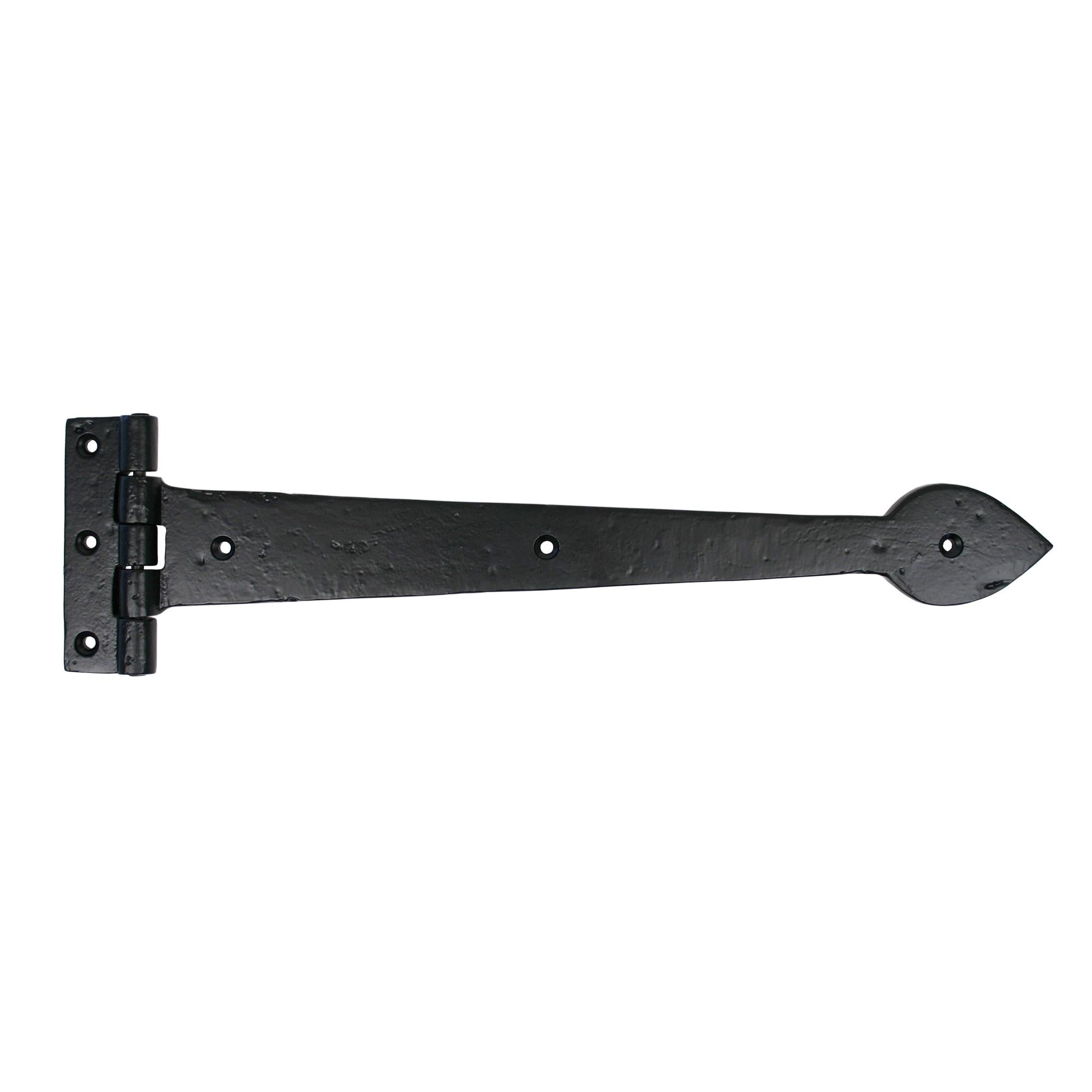 Black Smooth 16" Cast T Hinge (pair) | From The Anvil - T Hinges - From The Anvil - Yester Home