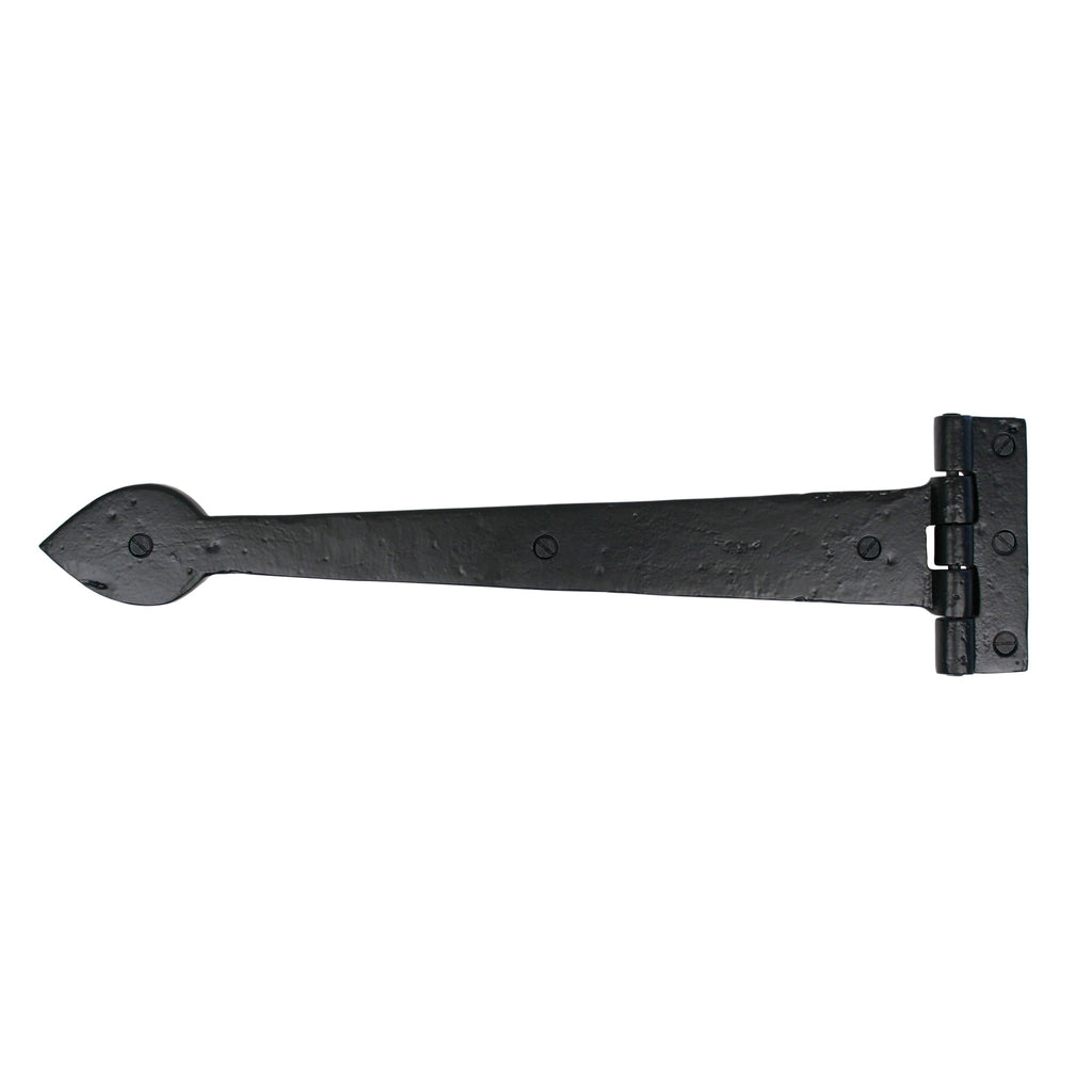 Black Smooth 16" Cast T Hinge (pair) | From The Anvil-T Hinges-Yester Home