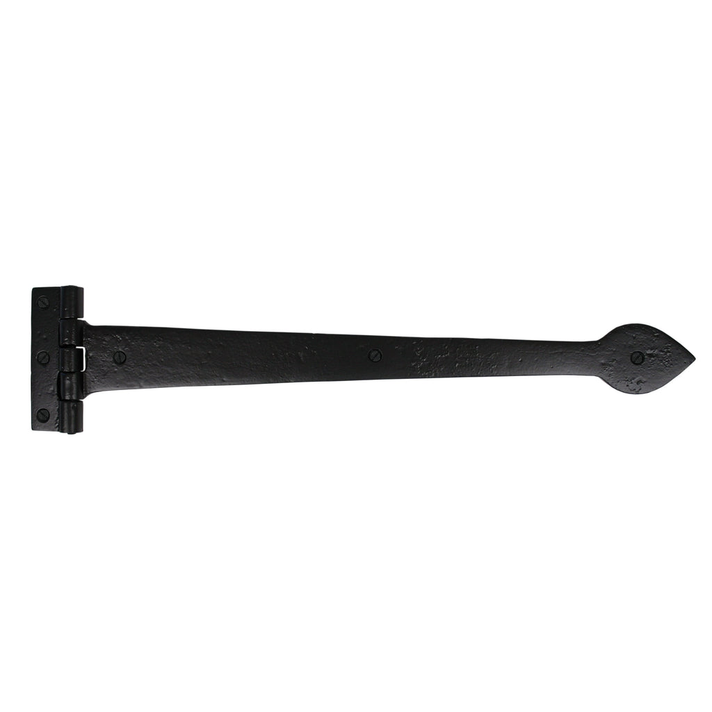 Black Smooth 18" Cast T Hinge (pair) | From The Anvil-T Hinges-Yester Home