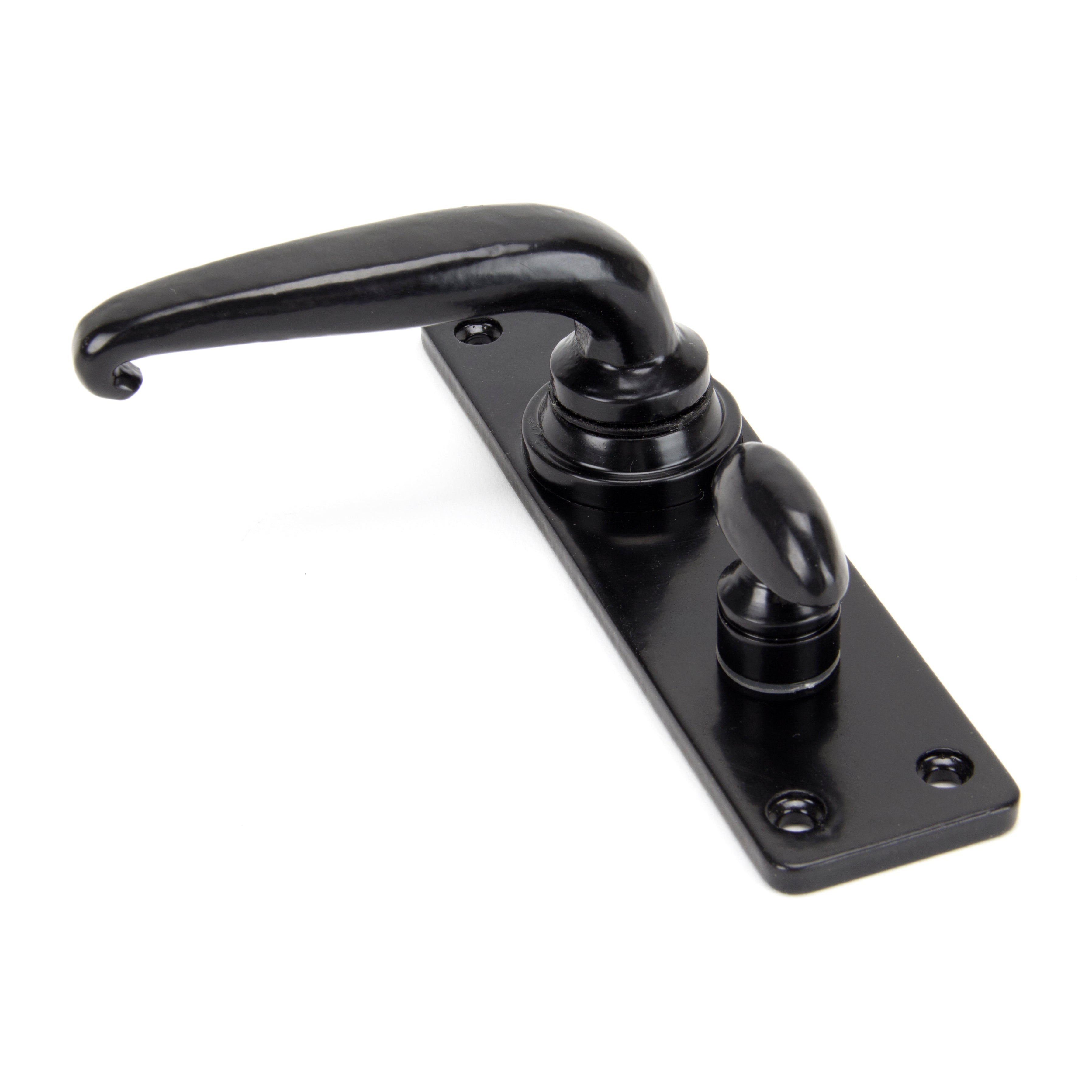 Black Smooth Lever Bathroom Set | From The Anvil-Lever Bathroom-Yester Home