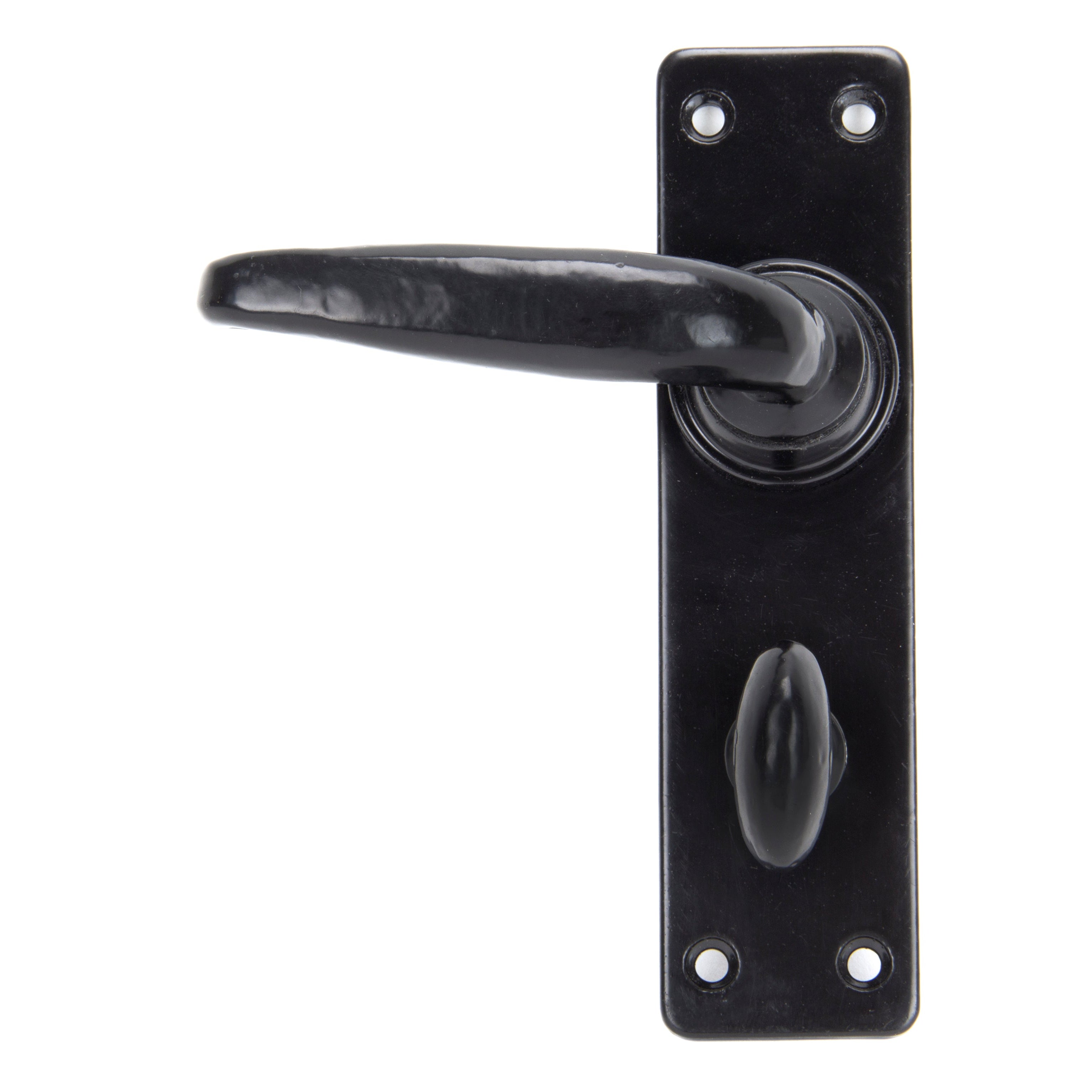 Black Smooth Lever Bathroom Set | From The Anvil-Lever Bathroom-Yester Home