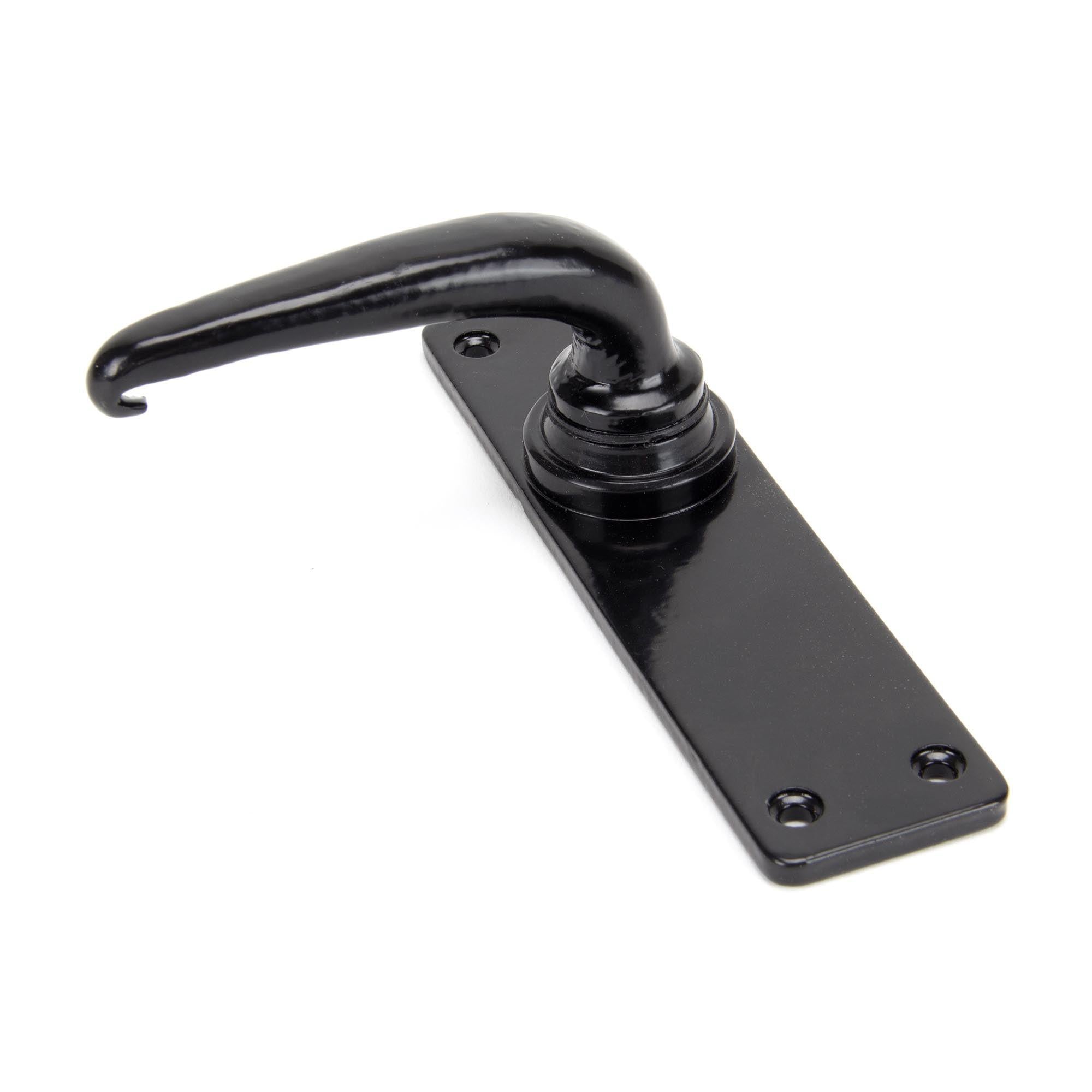 Black Smooth Lever Latch Set | From The Anvil - Lever Latch - From The Anvil - Yester Home