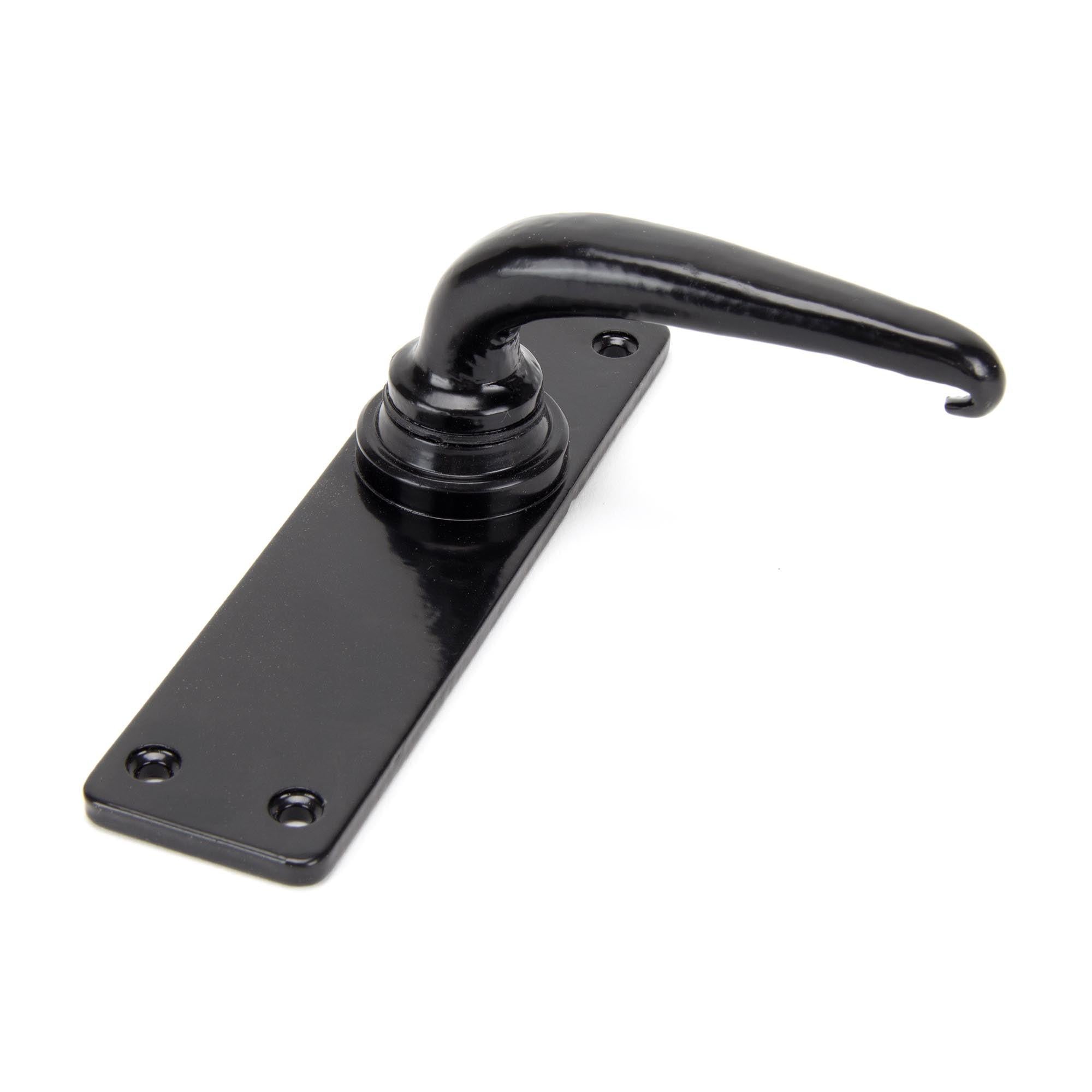 Black Smooth Lever Latch Set | From The Anvil - Lever Latch - From The Anvil - Yester Home
