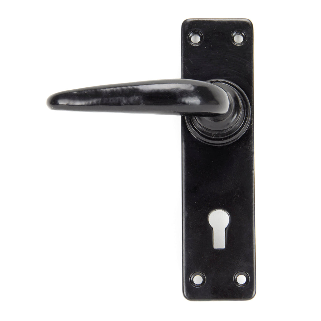 Black Smooth Lever Lock Set | From The Anvil-Lever Lock-Yester Home