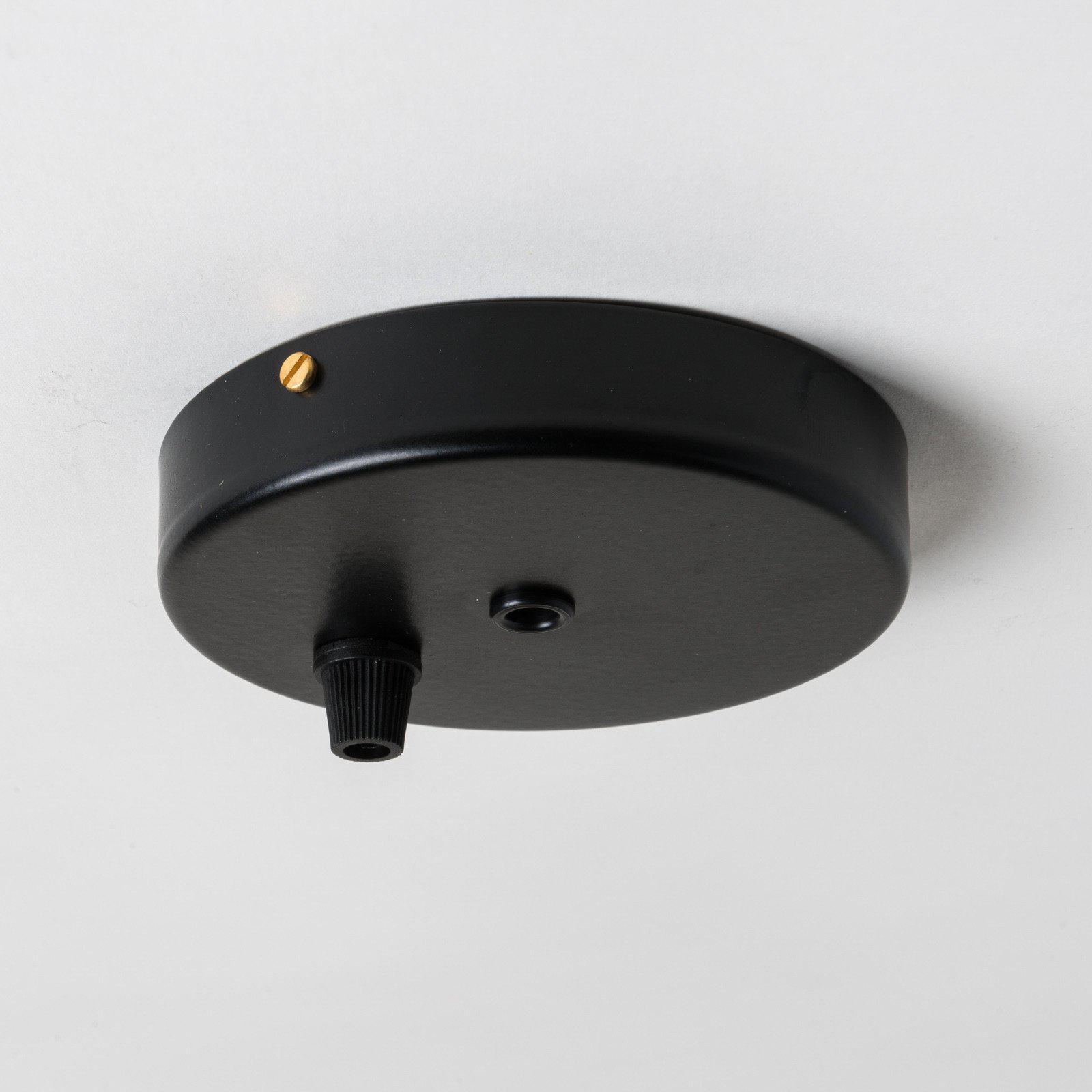 Black Steel 100mm Ceiling Rose - All Outlet Options-Ceiling Rose-Yester Home