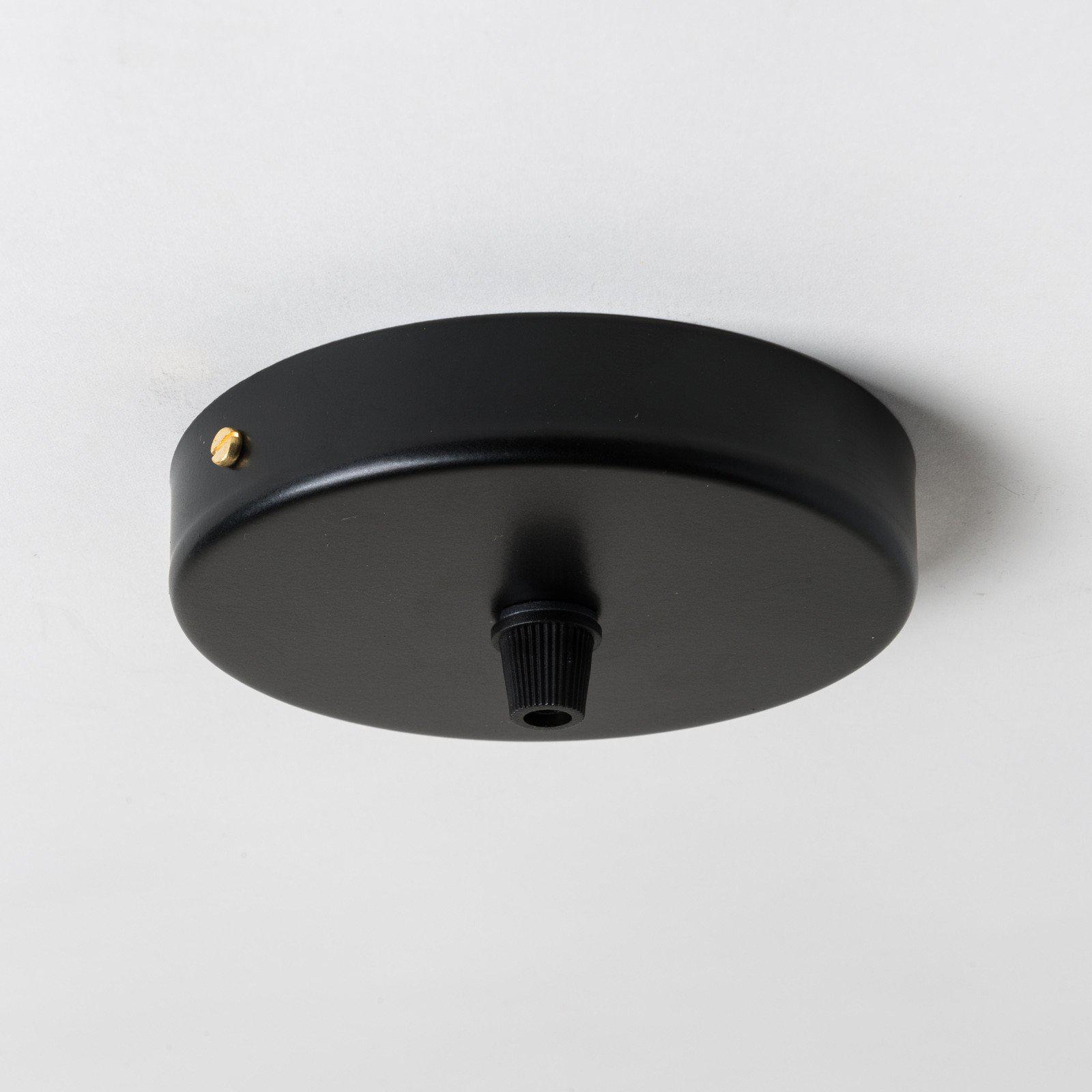 Black Steel 100mm Ceiling Rose - All Outlet Options-Ceiling Rose-Yester Home