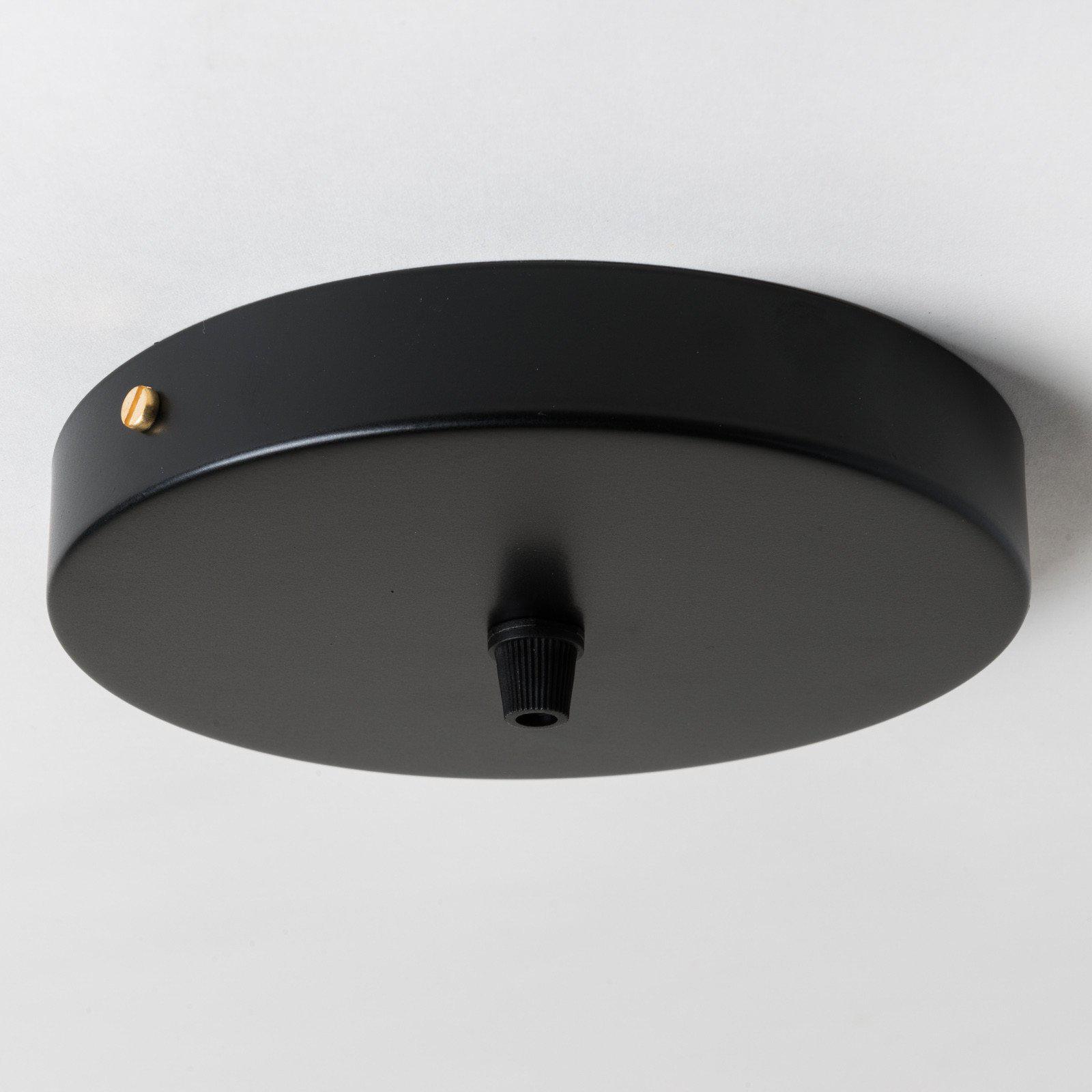 Black Steel Ceiling Rose Large 160mm - All Outlet Options-Ceiling Rose-Yester Home