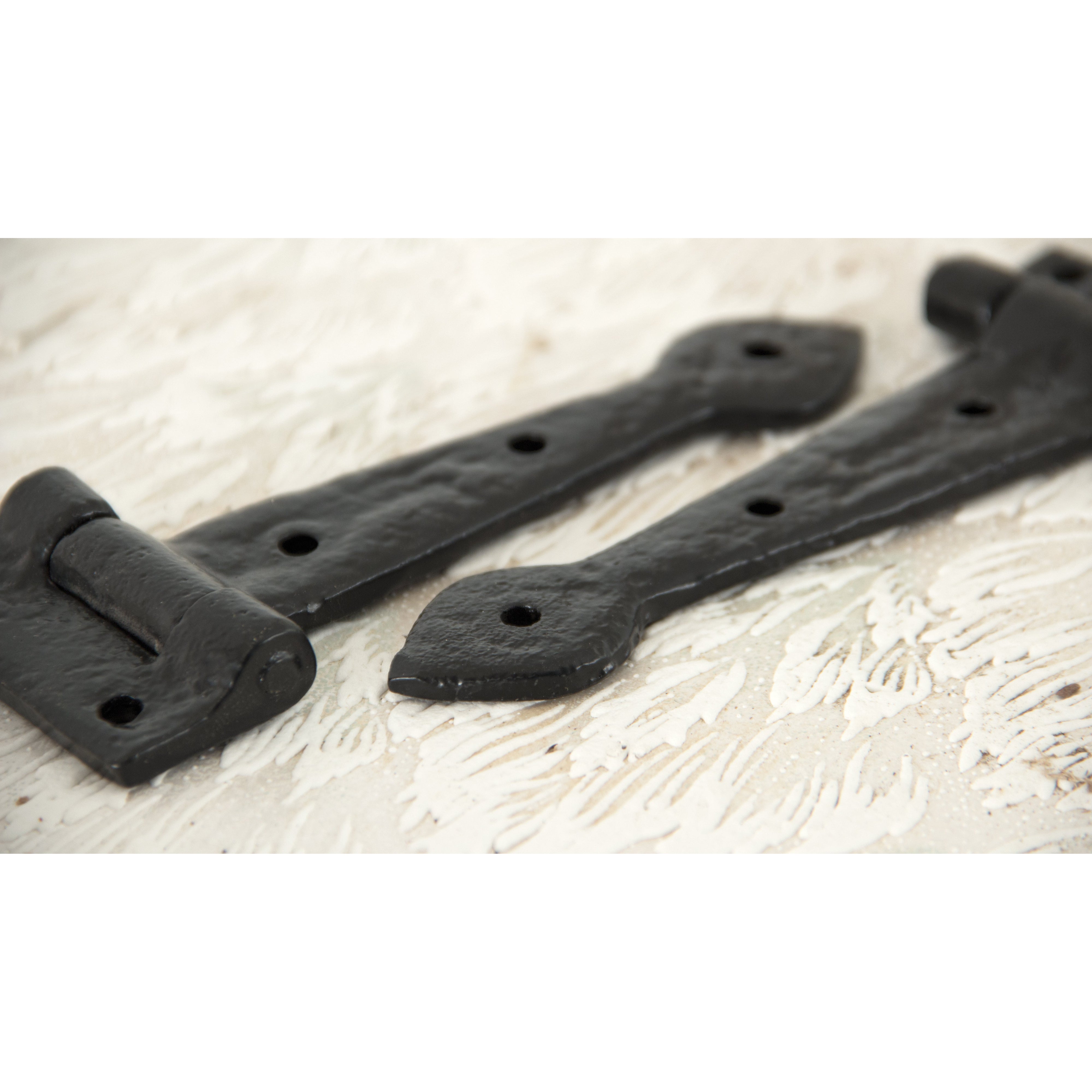 Black Textured 10½" Cast T Hinge (pair) | From The Anvil-T Hinges-Yester Home