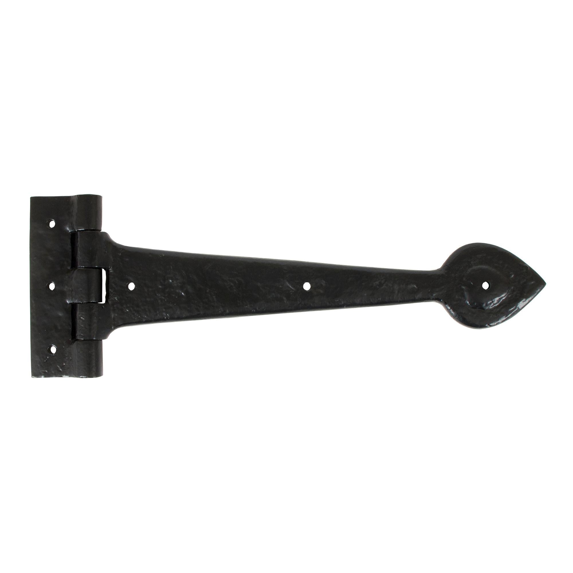 Black Textured 12" Cast T Hinge (pair) | From The Anvil - T Hinges - From The Anvil - Yester Home