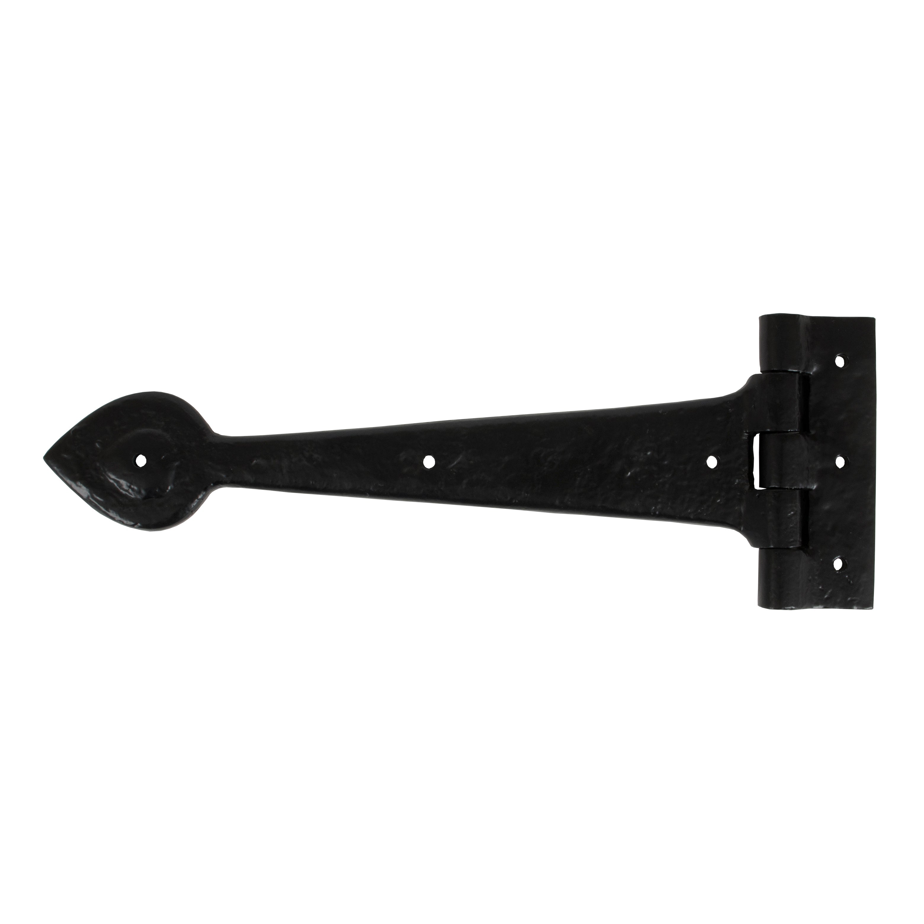 Black Textured 12" Cast T Hinge (pair) | From The Anvil-T Hinges-Yester Home