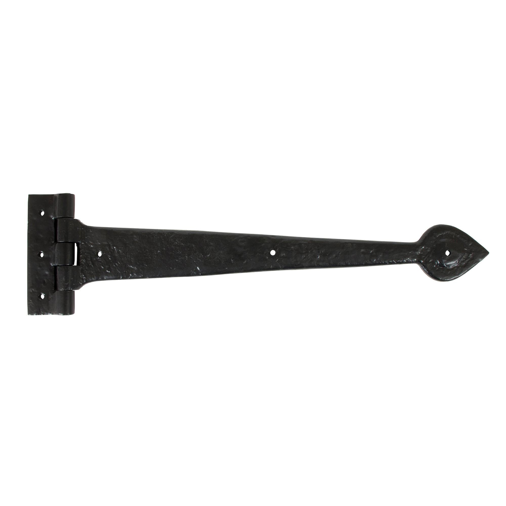 Black Textured 16" Cast T Hinge (pair) | From The Anvil - T Hinges - From The Anvil - Yester Home