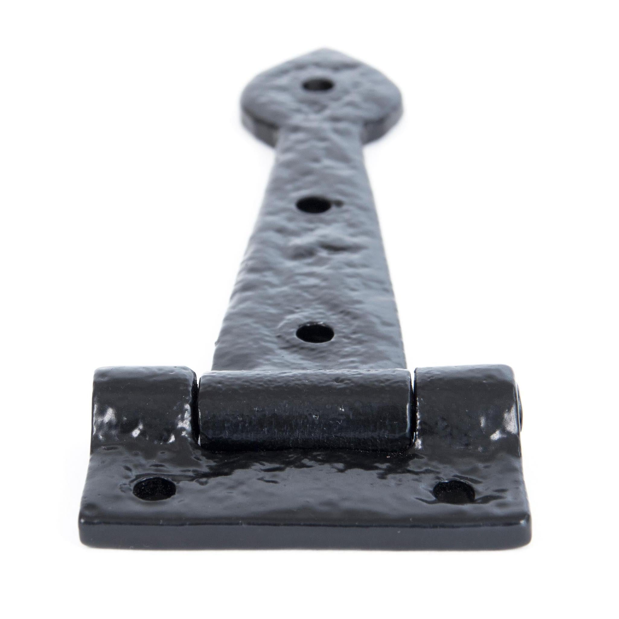 Black Textured 6" Cast T Hinge (pair) | From The Anvil - T Hinges - From The Anvil - Yester Home