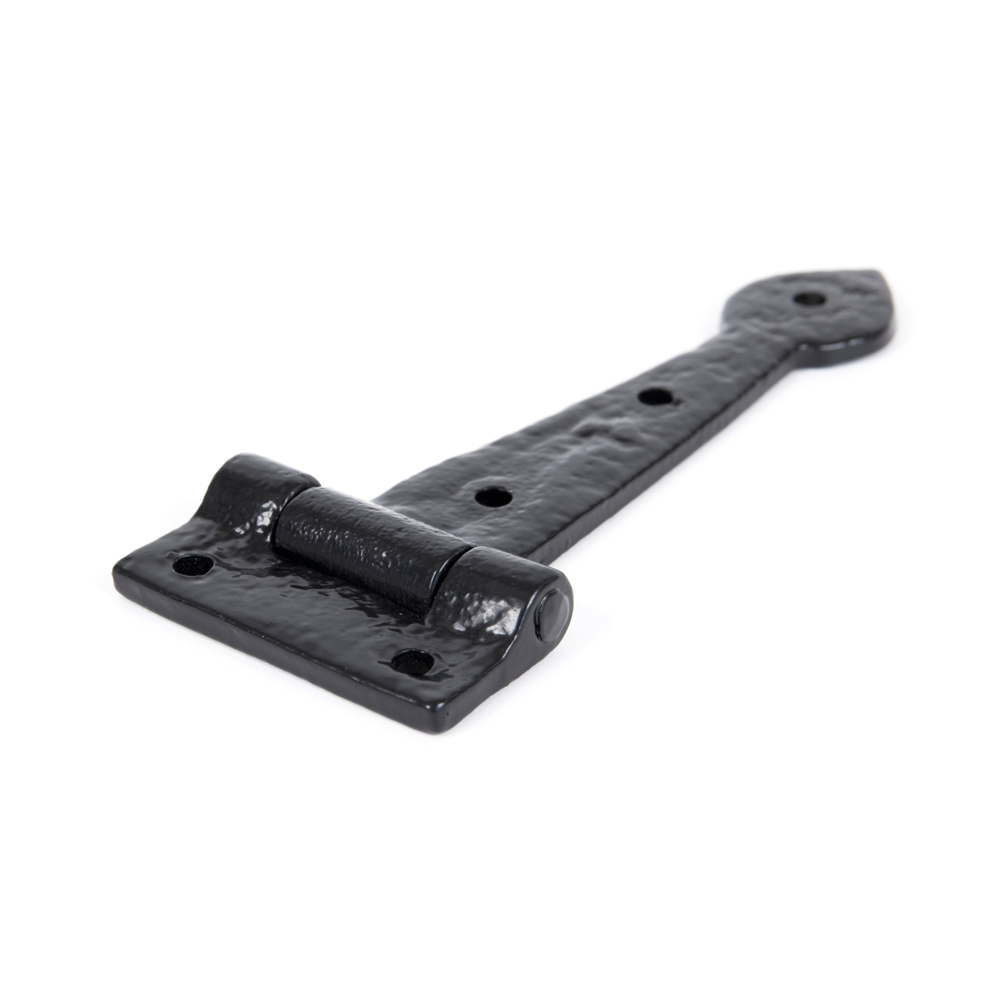 Black Textured 6" Cast T Hinge (pair) | From The Anvil-T Hinges-Yester Home