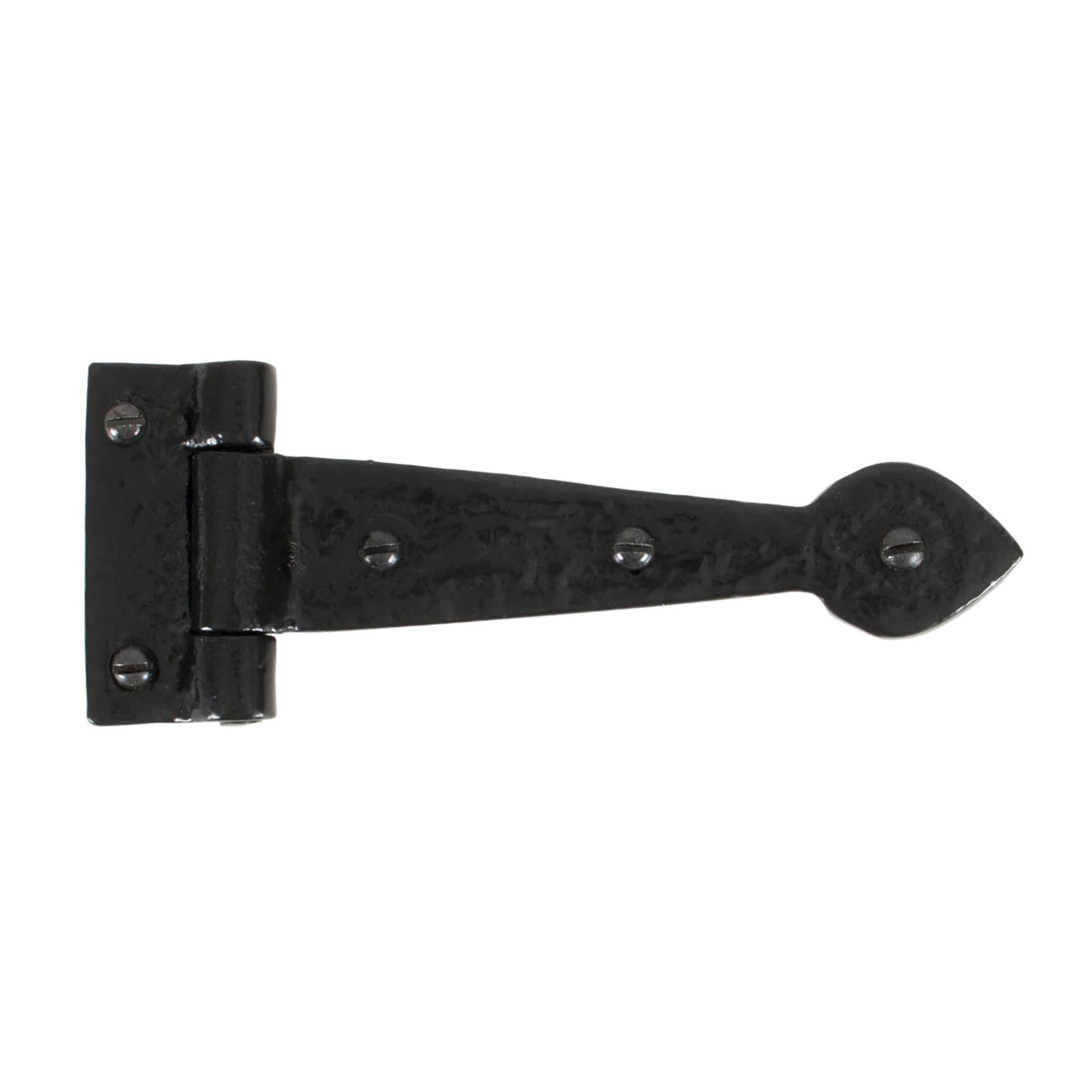 Black Textured 6" Cast T Hinge (pair) | From The Anvil - T Hinges - From The Anvil - Yester Home