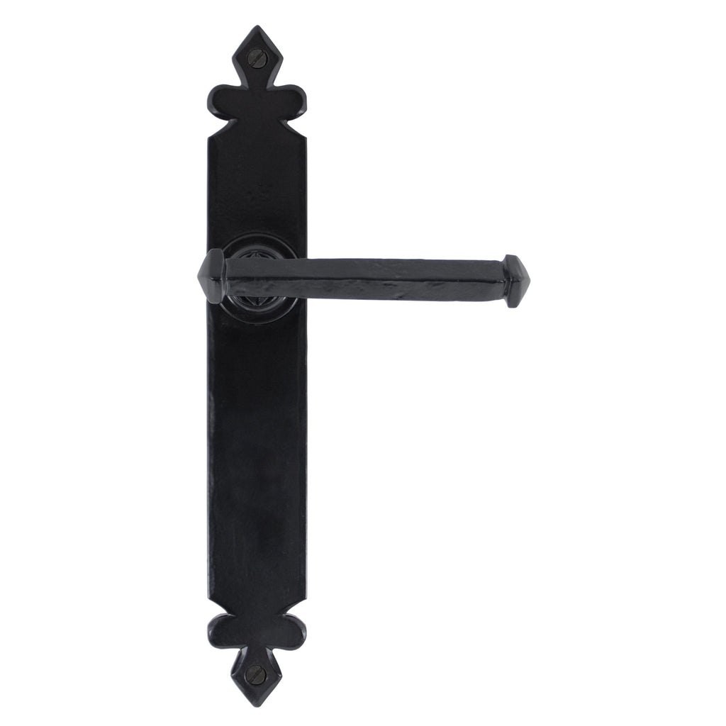Black Tudor Lever Latch Set | From The Anvil-Lever Latch-Yester Home