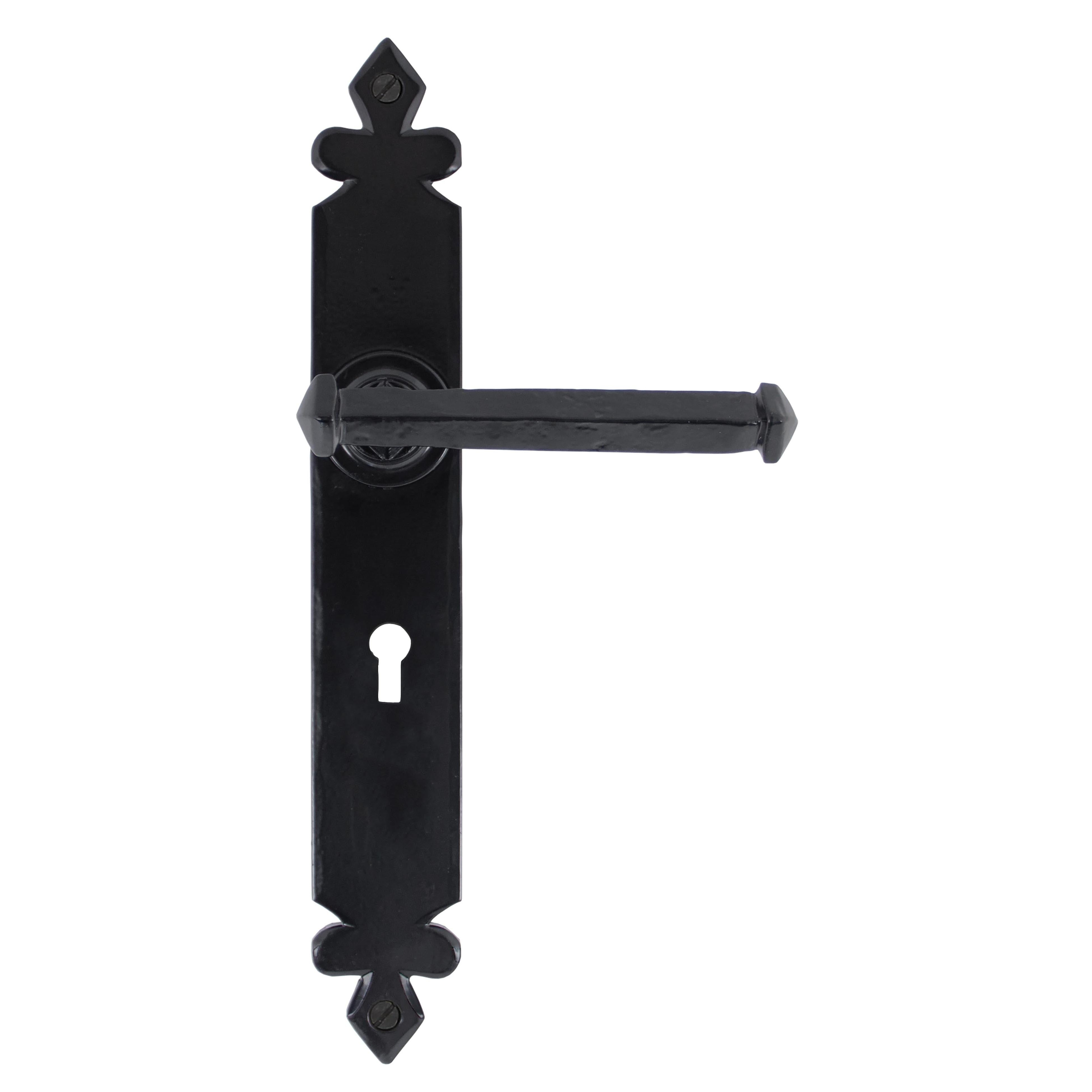 Black Tudor Lever Lock Set | From The Anvil - Lever Lock - From The Anvil - Yester Home