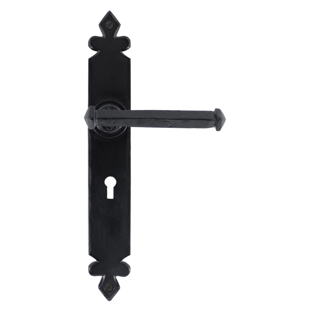 Black Tudor Lever Lock Set | From The Anvil-Lever Lock-Yester Home