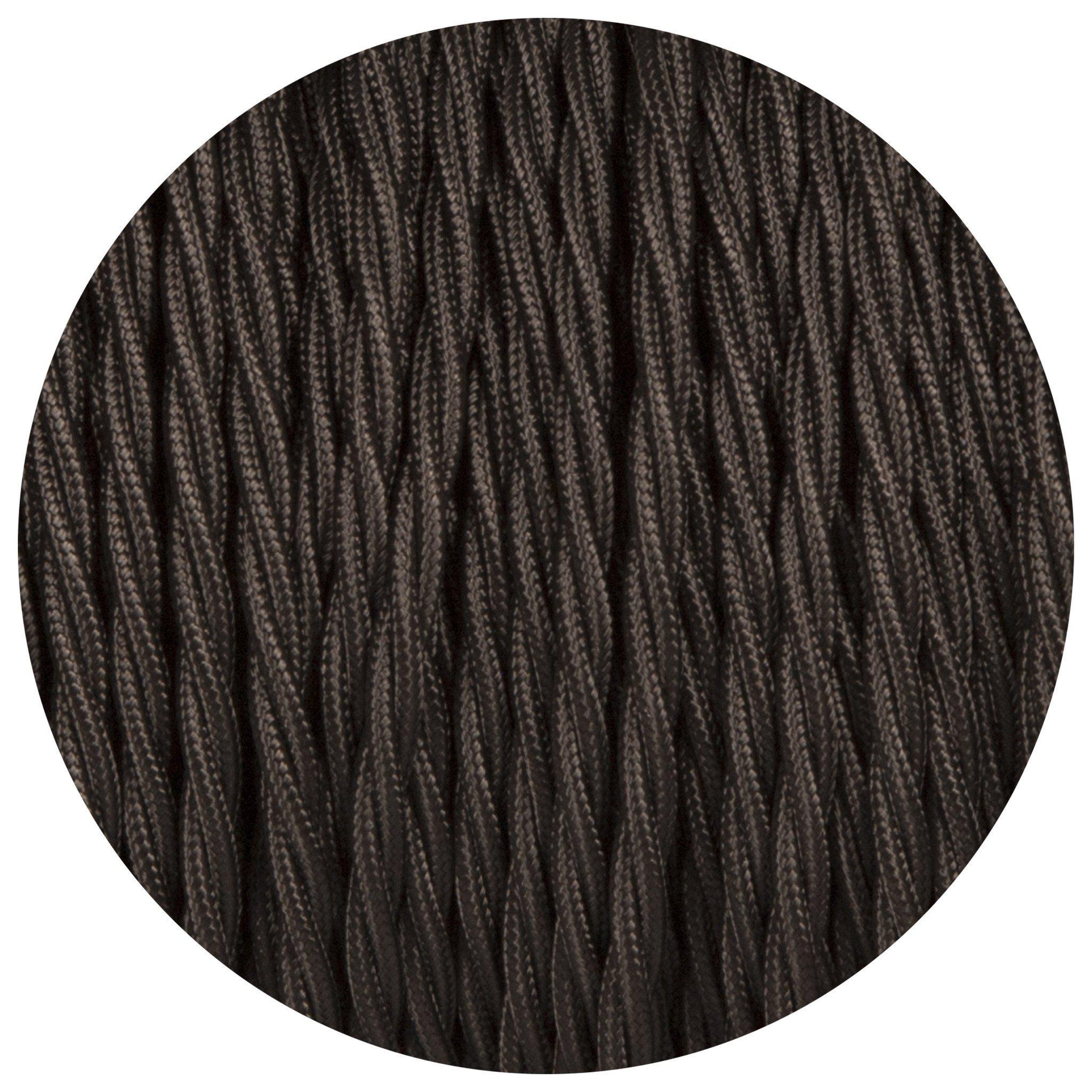 Black Twisted Fabric Braided Cable-Fabric Cable-Yester Home